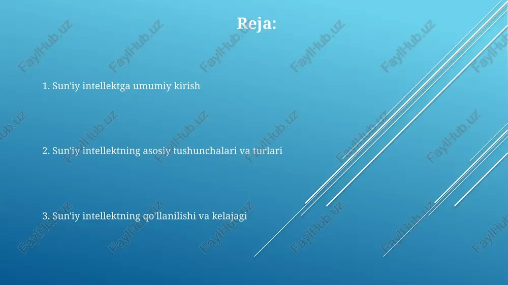 fi mavjud. ai texnologiyalari 2030-yilga kelib 15 trillion dollarlik global iqtisodiy ta'sir ko'rsatadi, lekin axloqiy dilemmalar va shaxsiy ma'lumotlar xavfsizligi masalalari dolzarb bo'lib qoladi. e'tiboringiz uchun rahmat image1.png