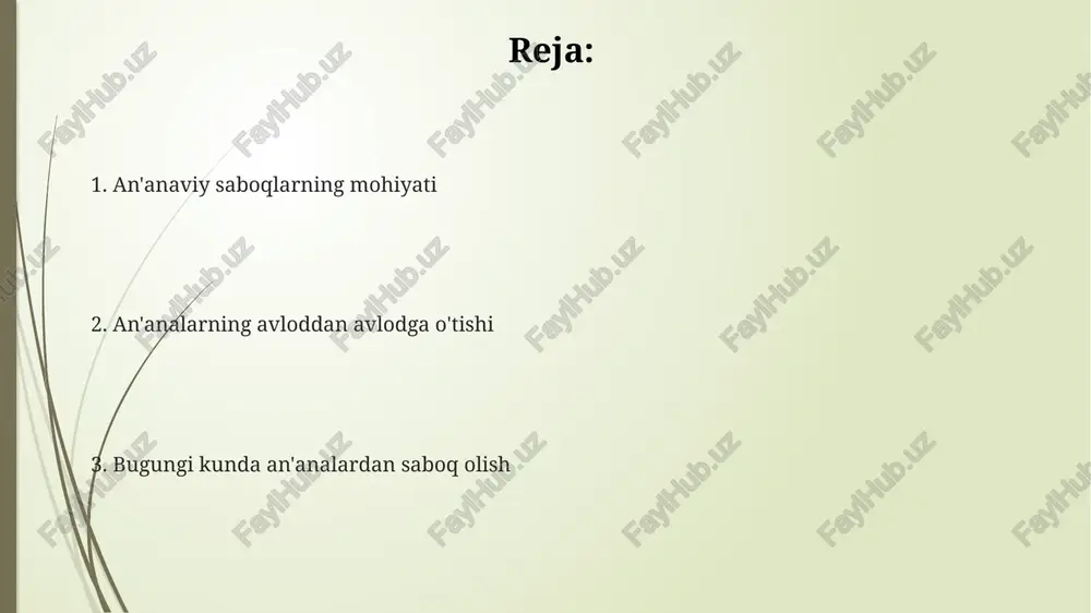"ustoz-shogird" tizimi 9-16-asrlarda ilm-fanning rivojlanishida muhim rol o'ynadi, bu davrda ustozi shogirdga bilim berib, uning shaxs sifatida shakllanishiga ta'sir ko'rsatdi. bu an'ana o'z ichiga 3 ta asosiy elementni oladi: bilim berish, hunar o'rgatish va ma'naviy tarbiya. bu orqali shogird komil inson bo'lib yetishishi maqsad qilingan. xiv asrda mirzo ulug'bekning o'zi ham ustozi qozizoda rumiydan saboq olgan, bu esa "ustoz-shogird" munosabatlarining ilm-fan taraqqiyotiga ta'sirini ko'rsatadi. kasbiy hunarlar: meros va mahorat ko'pgina kasbiy hunarlarda, masalan, gilamdo'zlikda, har bir naqsh o'ziga xos ramziy ma'noga ega bo'lib, bu orqali hunarmandning mahorati namoyon bo'ladi. kasbiy hunarlar, ya'ni hunarmandchilik, asrlar davomida avloddan-avlodga o'tib kelgan bebaho merosdir, bunda shogird-ustoz an'analari muhim rol o'ynaydi. xalq amaliy san'atida yog'och o'ymakorligi, kulolchilik kabi hunarlarning 70 dan ortiq turlari mavjud bo'lib, ularning har biri o'ziga xos uslubga ega. odob-axloq qoidalari: jamiyat negizi ushbu qoidalar 10-11-asrlarda yozilgan "qobusnoma" kabi adabiyotlarda o'z aksini topgan. unda yosh avlodga davlat boshqaruvidan tortib, ma'naviy kamolotga erishish …