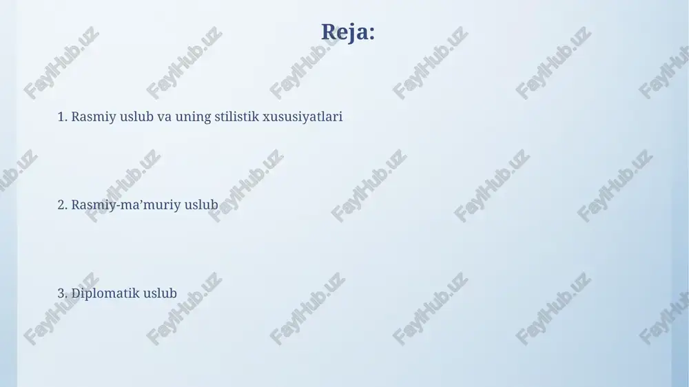 rasmiy uslub va uning stilistik xususiyatlari - Page 2