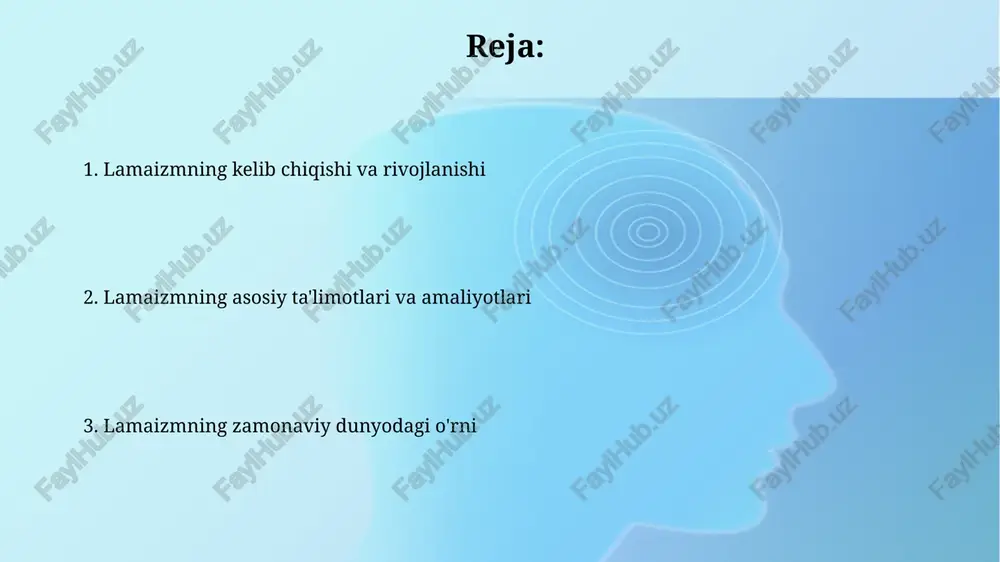 xiv asrda je tsongkhapa tomonidan asos solingan, lamaizmning eng yirik oqimi bo'lib, falsafa, monastir intizomi va bosqichma-bosqich yo'lga (lamrim) urg'u beradi. kagyu maktabi, xi asrda marpa lotsava tomonidan asos solingan, og'zaki an'analarga, meditatsiya amaliyotlariga (mahamudra) va guru bilan shaxsiy munosabatlarga katta ahamiyat beradi. gelug maktabi gelug maktabi xiv asrda tsongxapa tomonidan asos solingan boʻlib, u buddizmning vinaya qoidalariga qatʼiy rioya qilish va monastir intizomini tiklashga qaratilgan. ushbu maktab “sariq qalpoq” nomi bilan ham tanilgan, chunki uning rohiblari sariq rangdagi qalpoqlarni kiyishadi, bu esa boshqa buddizm maktablaridan ajratib turadigan oʻziga xos xususiyatdir. kagyü maktabi kagyu maktabi "to'rtta buyuk va sakkizta kichik" nomli keng tarqalgan an'analarni o'z ichiga oladi, ularning asosiysi marpa lotsavaning ta'limotlariga borib taqaladi. bu maktab o'zining "mahamudra" (buyuk muhir) deb nomlanuvchi chuqur meditatsiya amaliyoti bilan mashhur bo'lib, u ongning bevosita tajribasiga yo'naltirilgan va yoritilishga olib keladi. nyingma maktabi nyingma maktabi, “qadimgi” degan ma'noni anglatadi, tibet buddizmining eng qadimgi maktabi …