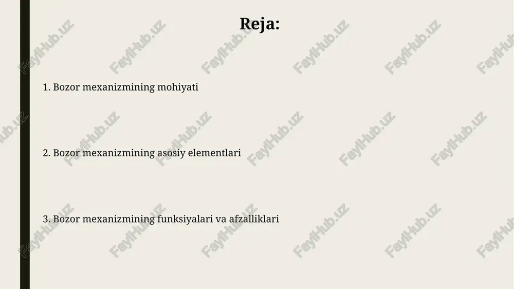 ha talab (defitsit) narxlarni oshiradi, ortiqcha taklif (to'planish) esa narxlarni pasaytiradi, muvozanatga erishilgunga qadar bu jarayon davom etadi. narx elastikligi: talab va taklif sezgirligi narx elastikligi talab va taklifning narxdagi 1% o'zgarishiga javoban miqdoriy o'zgarishini o'lchaydi, 1 dan katta koeffitsient elastik talabni bildiradi. talabning narx elastikligi qanchalik sezgir ekanligini ko'rsatadi; yuqori elastiklik 10% narx o'zgarishi talabda katta, masalan, 20% o'zgarishga olib keladi. bozor tuzilmalari: raqobat turlari monopolistik raqobatda ko'plab sotuvchilar bo'ladi, ularning har biri differensiallangan mahsulotlarni taklif qiladi, bu esa narx ustidan ma'lum darajada nazoratni ta'minlaydi, lekin bozorda to'liq hukmronlik qilmaydi. oligopoliya kam sonli firmalar tomonidan boshqariladi, odatda 2 dan 10 tagacha, ular bir-birining harakatlariga sezgir bo'lib, narxlar va ishlab chiqarish bo'yicha o'zaro bog'liq qarorlar qabul qiladilar. mukammal raqobat bozori mukammal raqobatda ko'plab sotuvchilar va xaridorlar mavjud bo'lib, ularning har biri narxga ta'sir o'tkaza olmaydi, ya'ni ular 'narx qabul qiluvchilardir'. ushbu bozorda mahsulotlar to'liq bir xil (gomogen) bo'lib, iste'molchilar sotuvchilar …