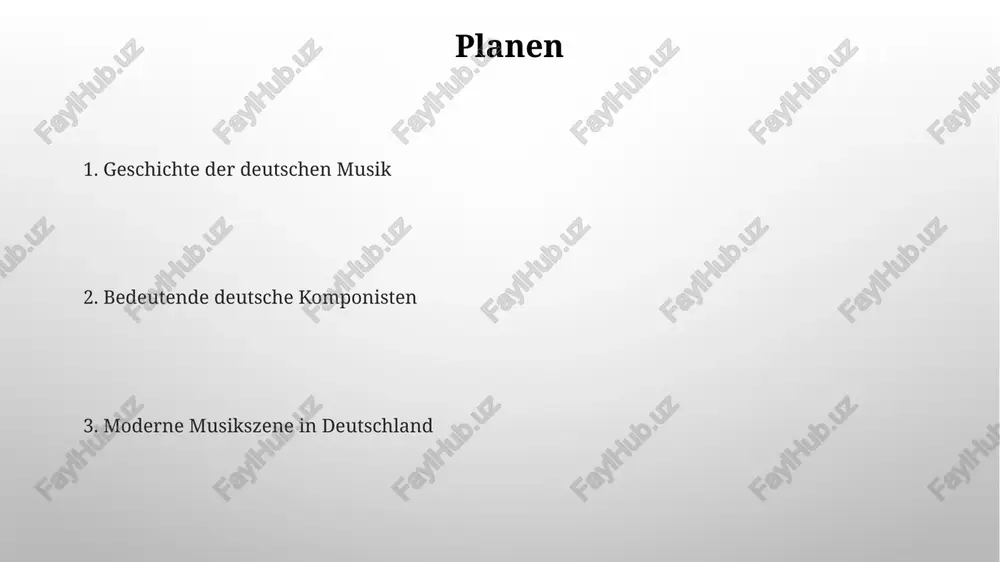 ne ist vielfältig, von hard rock und metal bands wie rammstein, die international erfolge feiern, bis hin zu indie-rock-gruppen wie tocotronic, die alternative klänge bieten. elektronische musik: der sound von berlin kraftwerk, gegründet 1970 in düsseldorf, legte mit ihrem minimalistischen, roboterhaften sound den grundstein für viele elektronische musikrichtungen, beeinflusste techno und synth-pop maßgeblich. der tresor-club, eröffnet 1991 in einem ehemaligen wertheim-kaufhaus, entwickelte sich schnell zum zentrum der berliner techno-szene und prägte den sound nach dem mauerfall. musikfestivals und veranstaltungen das schleswig-holstein musik festival, gegründet 1986, ist eines der größten klassikfestivals weltweit und bietet jährlich über 200 veranstaltungen an verschiedenen spielorten. rock am ring und rock im park, zwillingsfestivals seit 1997, ziehen jährlich über 150.000 rock- und metal-fans an und präsentieren internationale top-acts. vielen dank für ihre aufmerksamkeit image2.png image5.jpg image6.jpg image7.jpg image8.jpg image9.jpg image10.jpg image11.jpg image3.png