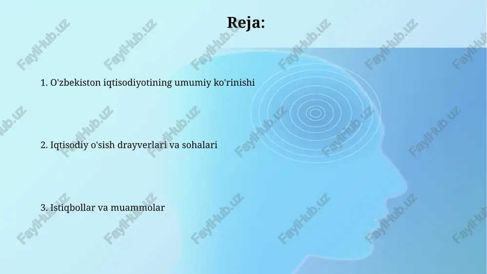 b chiqarish korxonalari, jumladan, kimyo, energetika va mashinasozlik korxonalari kiradi. «sanoat» o‘zbekiston yalpi ichki mahsulotining (yaim) 15 foizdan ortig‘ini ishlab chiqaradi va bu uning mamlakat iqtisodiyotidagi muhim rolini ko‘rsatadi, ayniqsa sanoat sektorida. xizmatlar sohasi xizmatlar sohasining yalpi ichki mahsulotdagi ulushi 2023-yilda 50 foizdan oshdi, bu esa iqtisodiyotda sanoat va qishloq xo‘jaligidan ustunroq ahamiyatga ega ekanligini ko‘rsatadi. turizm xizmatlar sohasining muhim qismi bo'lib, 2023-yilda xorijiy turistlar soni 6,6 million kishini tashkil etdi, bu esa 2022-yilga nisbatan sezilarli o'sishni anglatadi. investitsiya muhiti o'zbekiston investitsiya muhiti 2017-yildan boshlab qabul qilingan islohotlar orqali sezilarli darajada yaxshilandi, jumladan, valyuta konvertatsiyasi liberallashtirildi va soliq yuklamasi kamaytirildi. hukumat to'g'ridan-to'g'ri xorijiy investitsiyalarni jalb qilish uchun maxsus iqtisodiy zonalar yaratdi, bu yerda soliq imtiyozlari va soddalashtirilgan tartiblar investorlarga taqdim etiladi. tashqi savdo aloqalari o'zbekistonning tashqi savdo aylanmasi 2023-yilda 50 milliard aqsh dollaridan oshdi, bu esa tabiiy gaz va paxta eksporti hisobiga sezilarli o'sishni ko'rsatadi. mamlakatning asosiy savdo hamkorlari xitoy, …