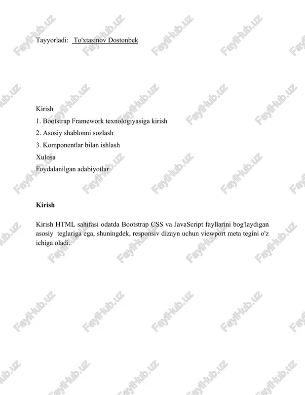 bootstrap freamwork texnologiyasi - Page 2
