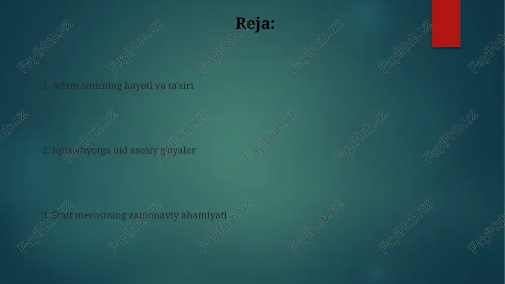 araliroq bo'lishga imkon beradi. ixtisoslashuv ishchilarga ma'lum bir vazifada tajriba orttirishga imkon beradi, ularning malakasini oshiradi va vaqtni tejaydi, natijada 3-5% samaradorlik o'sishiga olib keladi. davlatning roli adam smit davlatning roli asosan "ozod bozor"ni ta'minlash, shartnomalarni himoya qilish va mulk huquqlarini saqlashdan iborat, iqtisodiy o'sishni rag'batlantirish uchun muhim. smit davlatning roli milliy mudofaani ta'minlash, adolatni ta'minlash (sud tizimi) va infraqurilmani rivojlantirish, xususan, savdoni yengillashtirish, bozorning muvaffaqiyatli ishlashi uchun zarurligini ta'kidlagan. smitning davlat siyosatiga ta'siri smitning erkin bozor tamoyillari ko'plab davlatlarni 19-asrda proteksionizm va merkantilizmdan voz kechishga undadi. bu esa xalqaro savdoning sezilarli darajada oshishiga olib keldi. uning "millatlar boyligi" asari davlatlarga soliqlarni tartibga solish, samaraliroq soliq tizimini yaratish va ortiqcha byurokratiyani kamaytirish bo'yicha ilmiy asos yaratdi. tanqid va cheklovlar smithning "ko'rinmas qo'l" kontsepsiyasi tanqid ostiga olingan, chunki u 1776 yildagi kontekstni aks ettirib, zamonaviy, murakkab bozorlarda 2024-yilda hamma vaqt ham samarali ishlamasligi mumkin. smithning mehnat taqsimoti g'oyasi, samaradorlikni oshirsa-da, 18-asrdan …