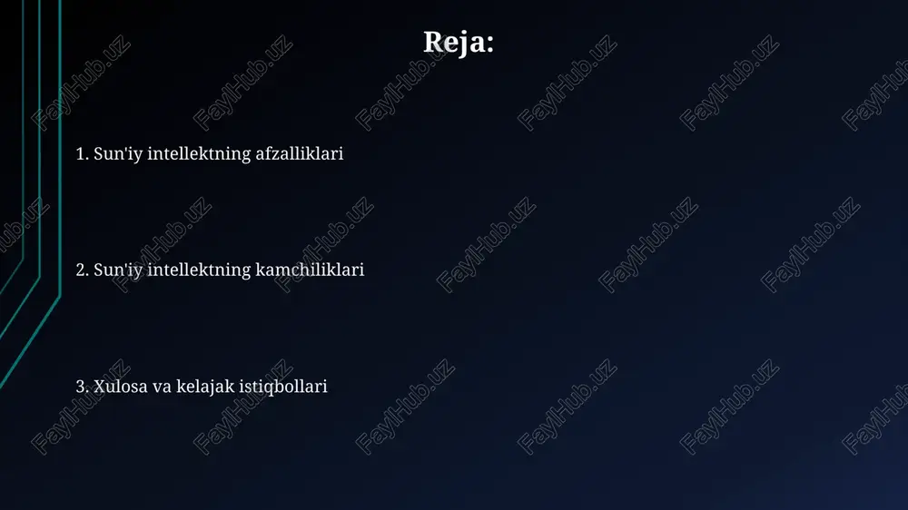 ritmning mashg'ulot ma'lumotlaridagi tarafkashliklardan kelib chiqishi mumkin. misol uchun, agar ma'lumotlar 90% erkaklardan iborat bo'lsa, algoritmlar ayollarga nisbatan noto'g'ri qaror qabul qilishi mumkin. axloqiy dilemmalar ai qarorlari shaffof emasligi, masalan, avtonom transport vositalarida qanday 70/30 dilemma hal qilinishi noma'lumligi axloqiy muammolarni keltirib chiqaradi. ai tizimlarida 90% holatlarda ma'lumotlar biasligi mavjud, bu esa noto'g'ri yoki adolatsiz qarorlarga olib kelishi, ayniqsa sud hukmlari kabi muhim sohalarda. xavfsizlik va maxfiylik xavflari ai tizimlari shaxsiy ma'lumotlarni yig'ish va qayta ishlash orqali maxfiylikni buzishi mumkin, ayniqsa, 128-bitli shifrlash yetarli bo'lmaganda, 457-sonli nizomga zid ravishda. ai tomonidan boshqariladigan kuzatuv tizimlari, masalan, yuzni tanish texnologiyasi, 98% aniqlik darajasida kuzatuvni oshirib, fuqarolarning shaxsiy hayotiga 85-modda bo'yicha daxl qilishi mumkin. ijodkorlik va innovatsiyalar sun'iy intellekt 10x tezroq takroriy dizaynlar yaratishi mumkin, ijodiy jarayonni tezlashtiradi va inson dizaynerlarining innovatsion g'oyalariga vaqt ajratish imkonini beradi. ai algoritmik tuzoqqa tushib qolishi mumkin, 75% hollarda mavjud ma'lumotlarga asoslanib, yangi innovatsion yechimlar o'rniga takroriy …