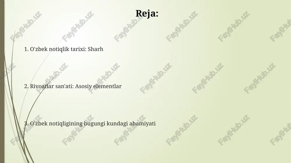 zokaralarda keng qo'llanilgan, elchilar o'z nutqlarida mamlakat manfaatlarini himoya qilish uchun turli usullardan foydalanganlar. oʻrta asrlarda notiqlikning rivojlanishi xi-xii asrlarda balog‘oniy, termiziy kabi olimlar notiqlik san’atini rivojlantirib, nutq madaniyati va ta’sirchanlikning ahamiyatini 10 dan ortiq asarida ta’kidlashgan. amir temurning harbiy yurishlari va davlat boshqaruvida so‘zlashuv mahorati muhim rol o‘ynagan; 1400 dan ortiq notiqlik namunalari 'temur tuzuklari'da aks etgan. alisher navoiy o‘zining 5 ta devoni va 'muhokamat ul-lug‘atayn' asarida turkiy tilda notiqlikning imkoniyatlarini 15-asr adabiyoti orqali keng targ‘ib qilgan. alisher navoiy asarlarida notiqlik mahorati “xamsa”da navoiy 5 doston orqali adolat, insonparvarlik kabi axloqiy mavzularda 3 turdagi notiqlik uslubini – nasihat, munozara va hikoyani qo‘llaydi. navoiy asarlarida nutqning ta'sirchanligi 4 unsurning: hissiyot, mantiq, ishonch va uslub uyg'unligidan kelib chiqadi, bu esa tinglovchini rom eta oladi. “mahbub ul-qulub”da navoiy notiqlikni 7 sifat orqali belgilaydi: ravonlik, aniqlik, ixchamlik, maqsadga muvofiqlik, samimiylik, odob va tinglovchini hurmat qilish muhimdir. ma'rifatparvarlarning notiqlik faoliyati ma'rifatparvarlarning notiqlik mahorati xalqni …