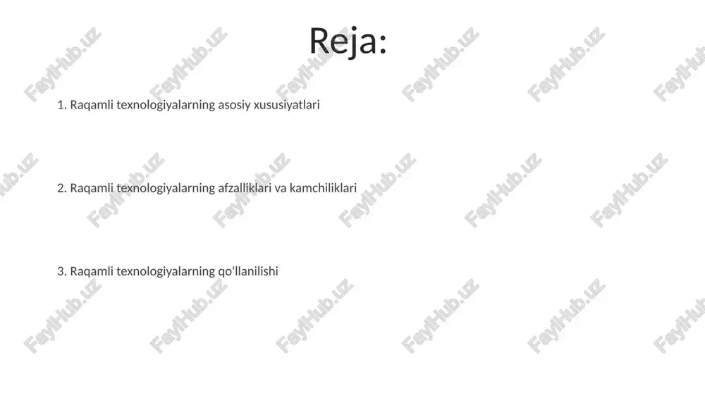b amallarni tez bajarish imkonini beradi. interaktivlik va qulaylik interaktivlik, real vaqtda 2 tomonlama muloqotni ta’minlab, 90% foydalanuvchilar tajribasini yaxshilaydi, bu esa qulaylikni sezilarli darajada oshiradi. qulaylik, 24/7 foydalanish imkoniyatini beradi, masalan, 75% onlayn xizmatlar hech qanday cheklovlarsiz 365 kun davomida mavjud. moslashuvchanlik va o'zgaruvchanlik moslashuvchanlik 2.0 texnologiyalari turli operatsion tizimlarga va 100 dan ortiq qurilmalarga moslashishi, foydalanuvchi tajribasini optimallashtirishi orqali erishiladi. o'zgaruvchanlik, masalan, bulutli texnologiyalar orqali, 99% gacha resurslarni real vaqt rejimida sozlash imkonini beradi, bu xarajatlarni kamaytiradi. ma'lumotlarni qayta ishlash va saqlash imkoniyatlari bulutli xotira yechimlari terabayt va hatto petabayt hajmdagi ma'lumotlarni saqlash imkoniyatini beradi, ma'lumotlarga istalgan joydan kirish va xavfsiz tarzda ulashish imkoniyatini ta'minlaydi. raqamli texnologiyalar katta hajmdagi ma'lumotlarni qayta ishlashga qodir, masalan, soniyada milliardlab tranzaktsiyalarni amalga oshirish va katta ma'lumotlar to'plamlarini tahlil qilish imkonini beradi. xavfsizlik va maxfiylik muammolari raqamli texnologiyalar shaxsiy ma'lumotlar xavfsizligiga tahdid soladi, chunki ma'lumotlar bazalarining buzilishi 75% hollarda shaxsiy identifikatsiya ma'lumotlarining oshkor …