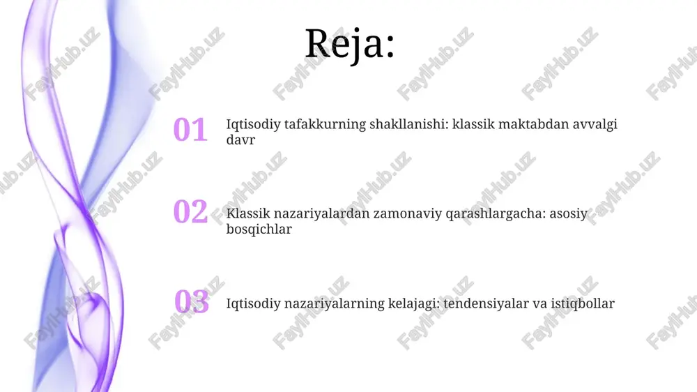 uchta sinf (dehqonlar, hunarmandlar, mulkdorlar) o'rtasida aylanishini tasvirlaydi. klassik iqtisodiyot: adam smit va david rikardo adam smit 'millatlar boyligi' asarida (1776) bozorning o'z-o'zini tartibga solish mexanizmi sifatida 'ko'rinmas qo'l' kontseptsiyasini ilgari surdi, bu erkin bozorni qo'llab-quvvatlash uchun asos bo'ldi. david rikardo qiyosiy ustunlik nazariyasini ishlab chiqdi, bu davlatlar o'zaro foydali savdo qilishlari mumkinligini isbotladi, hatto bitta davlat boshqasiga nisbatan barcha tovarlarni ishlab chiqarishda mutlaq ustunlikka ega bo'lsa ham. klassik iqtisodiyot mehnat qiymati nazariyasiga asoslanadi, tovarning qiymati uni ishlab chiqarish uchun sarflangan mehnat miqdori bilan belgilanadi, bu smit va rikardo asarlarida muhim o'rin tutgan. marksizm: kapitalizm tanqidi marksizm kapitalistik bozor iqtisodiyotida davriy ravishda takrorlanadigan iqtisodiy inqirozlarni (tsikllarni) kapitalizmning ichki ziddiyatlari natijasi deb hisoblaydi. marksizm kapitalizmni ekspluatatsiya tizimi sifatida tanqid qiladi, unda ishchilar o'z mehnatining to'liq qiymatini ololmaydilar, ya'ni qo'shimcha qiymat yaratadilar. marksizm jamiyatning sinfiy tuzilishini, ayniqsa, burjuaziya (kapital egalari) va proletariat (ishchilar) o'rtasidagi ziddiyatni tahlil qilib, sinfiy kurashning muhimligini ta'kidlaydi. neoklassik …