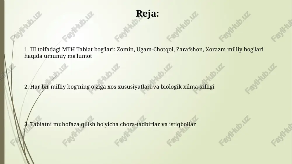 milliy bog'i: landshaft xususiyatlari ugom-chotqol milliy bog'ining relyefi baland tog' tizmalaridan iborat bo'lib, dengiz sathidan 1000 metrdan 4299 metrgacha bo'lgan balandliklarda joylashgan. bu o'z navbatida uning landshaft xilma-xilligini ta'minlaydi. park hududida turli geologik tuzilmalar mavjud bo'lib, ular orasida paleozoy davriga oid ohaktoshlar, slanetslar va granitlar keng tarqalgan. ushbu geologik xususiyatlar yer usti shakllanishiga sezilarli ta'sir ko'rsatgan. ugam-chotqol milliy bog'i: ekologik ahamiyati ugom-chotqol milliy bog'i g'arbiy tyan-shanning noyob ekotizimlarini saqlaydi, jumladan 1600 dan ortiq o'simlik turlari va 59 turdagi sutemizuvchilar, biologik xilma-xillikni ta'minlaydi. bog'ning ekologik ahamiyati suv resurslarini muhofaza qilishda namoyon bo'ladi; chotqol daryosi havzasi toshkent viloyati aholisini toza ichimlik suvi bilan ta'minlashda muhim rol o'ynaydi. ugam-chotqol milliy bog'i: turizm imkoniyatlari ugam-chotqolda 20 dan ortiq turistik marshrut mavjud, ularning aksariyati 1-3 kunlik piyoda yurishga mo'ljallangan bo'lib, o'simlik va hayvonot olamini o'rganish imkoniyatini beradi. parkda 10 dan ziyod dam olish maskanlari faoliyat yuritadi, ular orasida tog' chang'i kurortlari ham bor. qishda bu …