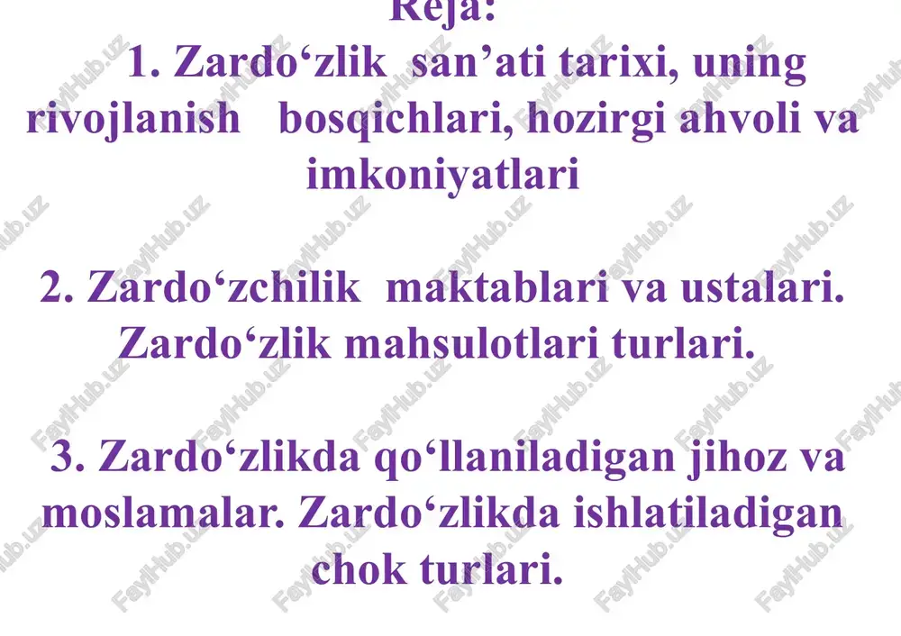 zardo‘zlik san’ati tarixi - Page 2