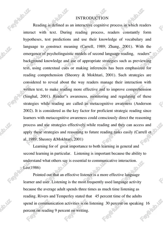 because the average adult spends three times as much time listening as reading. rivers and temperley stated that 45 percent time of the adults spend in communication activities is on listening 30 percent on speaking 16 percent on reading 9 percent on writing. listening skills are vital for the learners. of the four skills listening is the by far the most frequently used. listening is a complex process in which many things happen simutanously inside the mind . inspite of being diffucult , it is one of the most important skill. chapter i. how to teach listening skills 1.1. difficulties in listening teaching listening skills presents a series of challenges. it is perhapsthe most ephemeral of language skills , hard to understand , teach and assess.but there are some principles for good listening:  basics: pay attention even native speakers need help with this. focus on the speaker. look at …