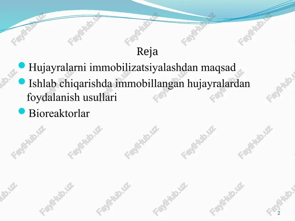 ilen plitalar o'rta miya hujayrasi to'qimalar muhandisligi shisha tolalar trichoplusiani (kapalak) rekombinant oqsillarni ishlab chiqarish bakteri̇al hujayralar ion almashinadigan smola bacillus stearothermophilus amilaza ishlab chiqarish seasshell qismlari (chig’anoq qisimlari) zymomonas mobilis etanol ishlab chiqarish uchun zamburug’ hujayralari shakar qamishi candida sp. ksilitol ishlab chiqarish (oq kristal rangsiz modda shaker ornini bosadi c5h12o5) selit matritsasi penicillum chrysogenum penitsillin ishlab chiqarish fizik lokalizatsiya va mikro muhitning tabiatiga ko'ra immobilizatsiyalangan hujayra tizimlarining tasnifi (willaert, r.g. and baron, g.v., rev chem eng., 12: 1-205, 1996. ruxsat bilan). 8 yuzaga biriktirish bu immobilizatsiya usuli bo'lib, hujayralar inert tayanch yuzasiga yopishadi. elektrostatik, van der waals, gidrofobik va gidratsiya kuchlari hujayralar va matritsa o'rtasida birikish yoki yopishishni saqlaydi va barqarorlashtiradi. matritsa sifatida ishlatiladigan materiallar tabiatda organik (deae-tsellyuloza, deae-sefadeks, kraxmal) yoki noorganik (silikagel, shisha, alumini) bo'lishi mumkin. masalan, yog'och chiplardan tashkil topgan adsorbent material sanoat miqyosida zamburug'li hujayralarni adsorbsiyalash uchun, uni muhitda 3 kun davomida 30 c haroratda …