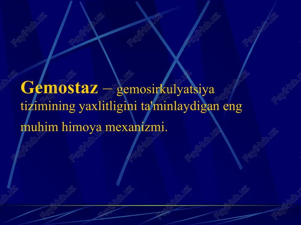 ishi: trombotsitlarning buzilishi (trombotsitopeniya, trombotsitopatiya) va qon tomir gemostaz (gemorragik vaskulit); koagulyatsion bog'lanishning buzilishi gemostaz (gemofiliya) gd bilan anamnestik va klinik xususiyatlari qon ketish turi gemorragik sindromning paydo bo'lish vaqti. qon ketishining lokalizatsiyasi. gemorragik ko'rinishlarning og'irligi. birgalikda kasalliklar. davolashning tabiati irsiy gemostaziopatiyaning asosiy belgilari: engil jarohatlar yoki tish ekstraktsiyasi bilan ham yuzaga keladigan sezilarli qon ketish bolalik gemorragik kasallikning mavjudligi qon qarindoshlari px-xromosoma bilan bog'liq irsiyat gemofiliya ehtimoli ko'proq (autosomal irsiyat bilan villebrand kasalligi taxmin qilinishi mumkin) orttirilgan gemostaziopatiyaning asosiy belgilari: gemorragik sindromning paydo bo'lishi muayyan yoshdagi gemorragik sindromning ta'siri bilan bog'liqligi potentsial etiologik omillar (birinchi navbatda dori-darmonlarni tayinlash orqali) harbiy shifokor amaliyotida gemorragik sindrom - radiatsiya kasalligi, kuyish kasalligi, o'q otish jarohatlari, og'ir mexanik shikastlanishlar, shok, zaharli moddalarning ta'siri, gravitatsiyaviy ortiqcha yuklar. qon ketish turlari (z. s. barkagan, 1988): gematoma petexial-dog'li (mikrosirkulyatsion) aralash (mikrosirkulyatsiya-gematoma) vaskulit-qizil rang angiomatoz qon ketishining gematomik turi qon ketishlar xarakterlidir (gematomalar) ichida yumshoq to'qimalar, qorin …