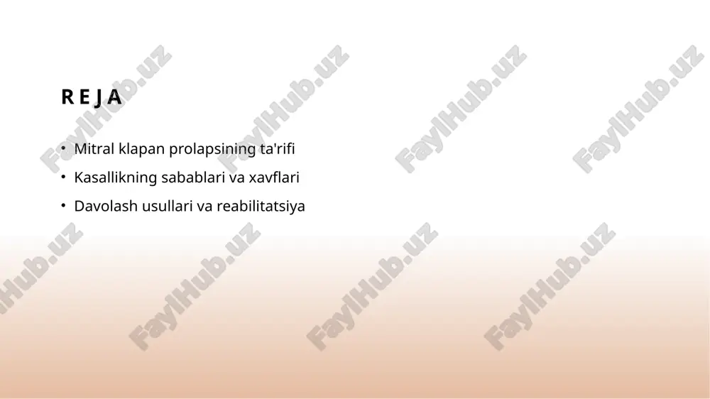 sida, yurak funksiyasiga salbiy ta'sir ko'rsatib, turli xil klinik simptomlarni keltirib chiqaradi. mitral klapan prolapsining tarixi va tibbiyotdagi o'rni. 1 tarixiy o'rni mitral klapan prolapsi 20-asrning o'rtalarida aniqlandi. dastlabki tadqiqotlar yurakning tuzilishi va funktsiyasini o'rganishga qaratilgan edi. 2 tibbiy rivojlanish mitral klapan prolapsi tibbiyotda muhim ahamiyatga ega bo'lib, yurak kasalliklarining diagnostikasi va davolanishida yangi usullarni keltirib chiqardi. 3 o'zgaruvchan tushunchalar dastlab, mitral klapan prolapsining belgilari juda ko'p e'tibordan chetda qoldi. hozirgi kunda esa, bu kasallik keng tarqalgan muammo sifatida tan olinadi. 4 zamonaviy diagnostika hozirgi kunda ultratovush tekshiruvi va ekg kabi zamonaviy diagnostika usullari mitral klapan prolapsini aniq va tez aniqlash imkonini beradi. mitral klapan prolapsining turli xil turlari va ularning farqlari. mitral klapan prolapsining turlari klassik prolaps atypik prolaps mitral klapan prolapsi asosan ikki asosiy turga bo'linadi: klassik va atypik. klassik turda, mitral klapanning bir yoki ikkita qismi prolapti, atypik tur esa muayyan belgilarga ega. klassik mitral klapan prolapsi, …