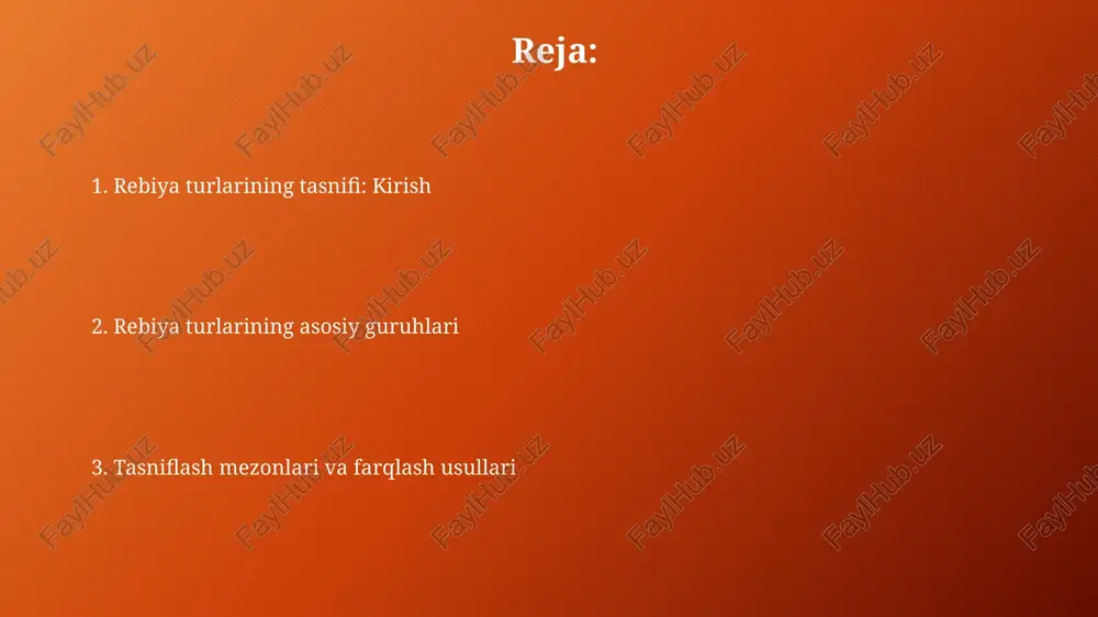 sifikatsiya, 16s rrna genlari va ribosomal oqsillarning filogenetik tahlilini o'z ichiga oladi, bu rebiya turlari o'rtasidagi evolyutsion aloqalarni aniqlaydi. genomik ma'lumotlar, masalan, ortolog genlar va dnk ketma-ketliklari, rebiya turlari o'rtasidagi o'xshashlik va farqlarni aniqlash uchun ishlatiladi, bu esa aniq taksonomik guruhlashni ta'minlaydi. ekologik tasniflash ekologik tasniflashda turli rebiya turlari yashash joylari va sharoitlariga ko'ra ajratiladi, masalan, qurg'oqchil hudud rebiya 1, nam yer rebiya 2, suv rebiya 3 kabilar. rebiya turlarini ekologik tasniflash ularning oziqlanish xususiyatlariga asoslanadi, jumladan, o'txo'r rebiya 4, yirtqich rebiya 5 va har xil oziqlanuvchi rebiya 6 turlari mavjud. foydalanish maqsadlariga ko'ra tasniflash ba’zi rebiya turlari, masalan, *rebutia minuscula*, uy sharoitida 1-3 yil davomida manzarali o‘simlik sifatida o‘stiriladi, chunki ularning ixcham o‘lchamlari va chiroyli gullari bor. qishloq xo'jaligida rebiya turlaridan tuproq eroziyasini kamaytirishda, ayniqsa, qurg'oqchil hududlarda foydalanish mumkin, chunki ularning ildiz tizimi tuproqni mustahkamlashga yordam beradi. rebiya turlarining tarqalishi rebiya turlarining asosiy tarqalish hududlari markaziy osiyo va yaqin …