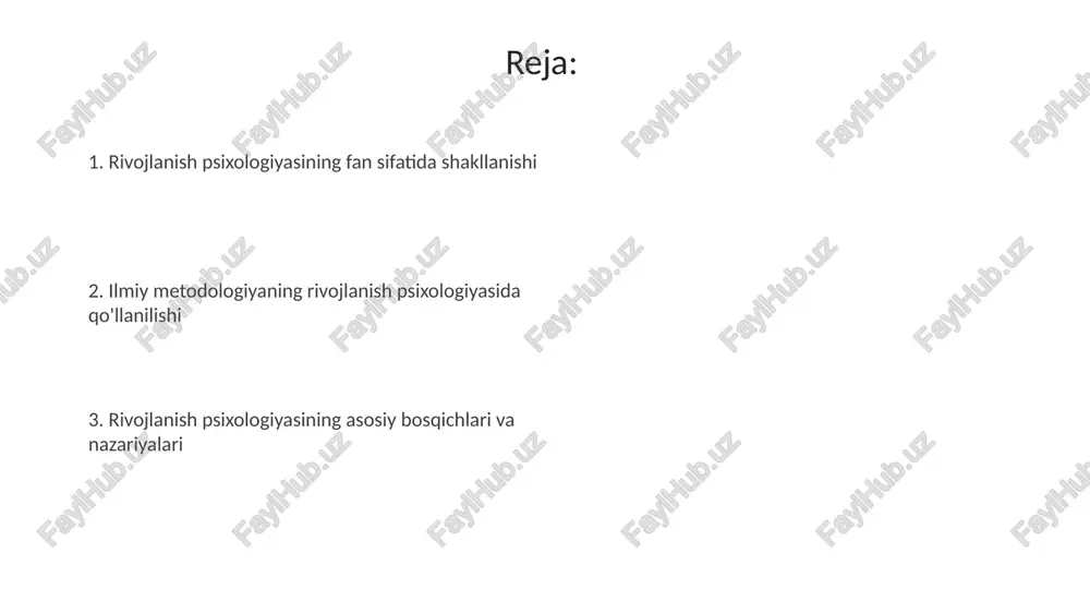 reoperatsion, konkret operatsiyalar, formal operatsiyalar) o'tishini ta'kidlaydi. erik eriksonning psixosotsial rivojlanish nazariyasi hayot davomida sakkiz bosqichni, har bir bosqichda o'ziga xos psixosotsial inqiroz bilan tavsiflaydi. rivojlanish psixologiyasining asosiy yo'nalishlari bitta yo'nalish kognitiv rivojlanish, 0 dan 18 yoshgacha bo'lgan bolalarda fikrlash, muammolarni hal qilish va xotira kabi aqliy jarayonlarning o'sishini o'rganadi. ijtimoiy-emotsional rivojlanish yo'nalishi shaxslarning erta yoshdan kattalashguncha bo'lgan munosabatlari, his-tuyg'ulari va xulq-atvorining rivojlanishini qamrab oladi. rivojlanish psixologiyasida tadqiqot usullari tajriba usuli (experimental method) sabab-oqibat aloqalarini aniqlashda muhim. masalan, bir guruhga 20 daqiqa davomida ta'lim beriladi, ikkinchisiga esa yo'q, keyin natijalar solishtiriladi. rivojlanish psixologiyasida kuzatuv usuli, xususan, tabiiy kuzatuv (naturalistic observation) muhim. bu usul ob'ektning xatti-harakatini uning tabiiy muhitida 100% kuzatish imkonini beradi. rivojlanish psixologiyasining amaliy ahamiyati rivojlanish psixologiyasi o'qituvchilarga bolalarning kognitiv rivojlanish bosqichlarini tushunish orqali samarali ta'lim strategiyalarini ishlab chiqishga yordam beradi (masalan, piagetning 4 bosqichi). klinik psixologiyada rivojlanish tamoyillari autizm spektri buzilishlari (asd) kabi rivojlanish nuqsonlarini erta aniqlash va …