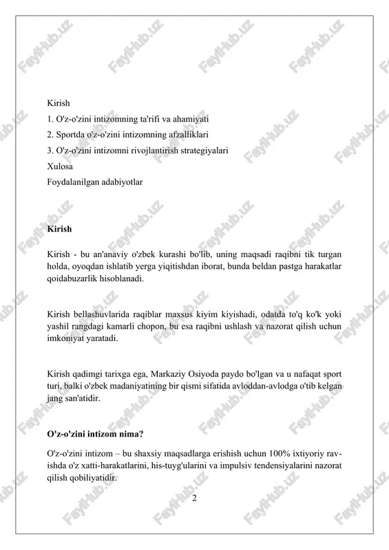 arni belgilash va ularga erishish maqsadlarni smart (aniq, o'lchanadigan, erishiladigan, relevan, vaqtga bog'langan) qilib belgilash, masalan, 3 oyda 5 kilogramm vazn yo'qotish, diqqatni jamlashga yordam beradi. kichik g'alabalarni nishonlash, masalan, har hafta 2 ta qo'shimcha mashg'ulot, motivatsiyani saqlashga va katta maqsad sari harakatni davom ettirishga turtki beradi. maqsadga erishish uchun muntazam monitoring, masalan, har oyda natijalarni baholash, kerak bo'lganda strategiyani o'zgartirish va sabrli bo'lish muhim. muntazam mashg'ulotlar va rejim muntazam mashg'ulotlar muskullarning kuchini oshiradi va chidamlilikni rivojlantiradi, bu esa sportchiga 90 daqiqalik o'yinda yuqori samaradorlikni saqlashga yordam beradi. rejim sportchining tiklanish vaqtini optimallashtiradi, kamida 7-8 soat uxlash, to'g'ri ovqatlanish va jarohatlardan saqlanish uchun muhimdir. muntazam mashg'ulotlar va rejim psixologik barqarorlikni ta'minlaydi, stressni kamaytiradi va sportchining diqqatini 100% o'z maqsadiga qaratishga yordam beradi. diqqatni jamlash va chalg'ituvchi omillarni bartaraf etish sportda diqqatni jamlash uchun '5 sekund qoidasi'ni qo'llang: chalg'ituvchi fikr kelganda, 5 dan 0 gacha sanang va vazifaga qayting. bu tezda …