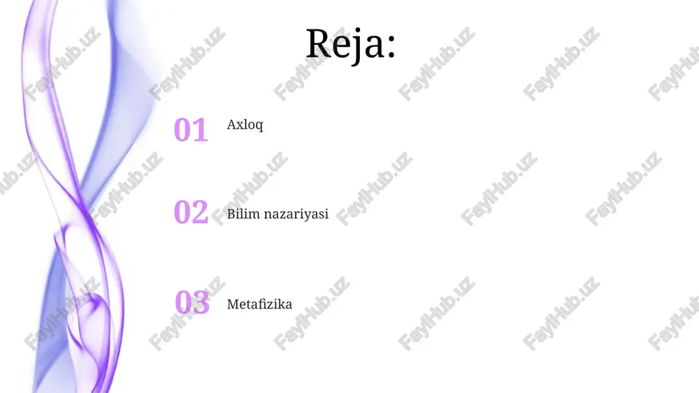 ganish. ekzistensializm 01 02 erkinlik va mas'uliyat: shaxslar o'z qadriyatlarini tanlash va ma'nosi yo'q olamda o'z ma'nolarini yaratishda erkin. xavotir va umidsizlik: erkinlik va mas'uliyatni anglash xavotir va ma'nosiz his etishga olib kelishi mumkin. sales 1st qtr 2nd qtr 100 0 sales 1st qtr 2nd qtr 100 0 e'tiboringiz uchun rahmat @taqdimot_robot image4.jpg image5.jpg image6.jpg image7.jpg image8.jpg image9.jpg image10.jpg image11.jpg image12.jpg image13.jpg image14.jpg image15.jpg image1.jpeg image2.jpeg image3.jpeg