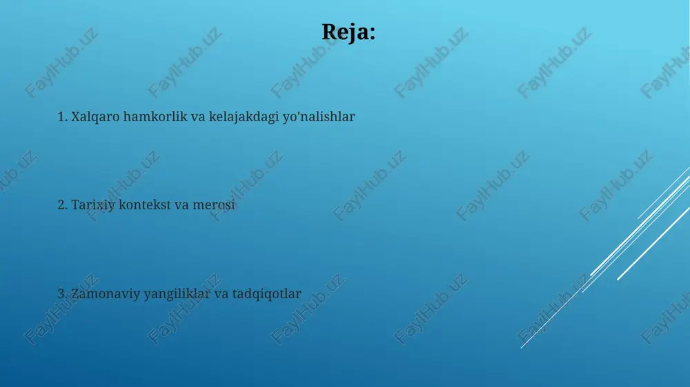 atlantirish va ilmiy kashfiyotlarni tijoratlashtirishni qo'llab-quvvatlash. oʻzbekistonning kosmik tadqiqot dasturi mamlakat unesco kabi xalqaro tashkilotlar bilan hamkorlik qilib, ilmiy tadqiqotlar va hamkorlikni rivojlantirishga erishdi. o'zbekiston ilmiy infratuzilmasini rivojlantirishga, ayniqsa biotexnologiya va qayta tiklanuvchi energiya sohalariga e'tibor qaratgan holda sarmoya kiritdi. stem ta'limi va yoshlar ishtirokiga e'tibor qaratish. mamlakat ilmiy tadqiqotlarda, ayniqsa qayta tiklanuvchi energiya va qishloq xoʻjaligi sohalarida yaqinda erishilgan yutuqlar bilan faxrlanadi. o'zbekiston ilmiy salohiyatini mustahkamlash maqsadida stem ta'limi va yoshlar ishtirokini ustuvor yo'nalish sifatida belgilab oldi. bilimga asoslangan iqtisodiyotni rivojlantirish bu, ilmiy tadqiqotlarni rivojlantirish, innovatsiyalarni rag'batlantirish va inson kapitalini rivojlantirishni o'z ichiga oladi. asosiy yutuqlar qatoriga qayta tiklanadigan energiya, qishloq xo'jaligi va raqamli texnologiyalar sohalarida erishilgan taraqqiyot kiradi. xalqaro tadqiqot muassasalari bilan hamkorlik turli sohalarda erishilgan muhim yutuqlar hujjatlashtirildi. xalqaro hamkorliklar o'zbekiston tadqiqotlarini rivojlantirish uchun juda muhim. oʻzbekistonning ilmiy manzarasi: tarixiy umumiy koʻrinish mamlakat ilm-fan sohasida yangilanishni boshdan kechirmoqda, tadqiqotlar va infratuzilmaga investitsiyalar kiritilmoqda. o‘zbekistonning ilmiy yutuqlari tibbiyot, …
