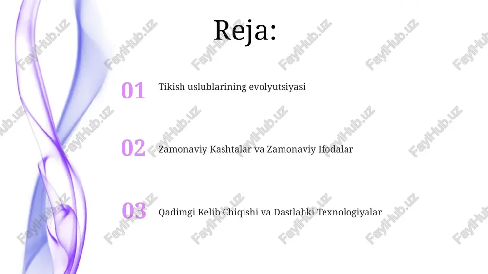zakchilik amaliyotidan san'atning xilma-xil shakliga, ya'ni tasviriy san'at, moda va ijtimoiy sharhlarga aylandi. zamonaviy tikuvchilik an'anaviy usullarni zamonaviy materiallar va mavzularda birlashtiradi. raqamli tikuv mashinalari kabi texnologik taraqqiyot bu hunar imkoniyatlarini kengaytirdi. tikuvchilikning kelajagi qadimgi misr iyeroglif tikishidan tortib murakkab viktorian davri tikuviga qadar, tikish amaliy va bezak maqsadlariga xizmat qilgan. tikish san'ati asrlar davomida boy tarixga ega bo'lib, turli madaniyatlar va texnologiyalar bilan birga rivojlanib kelmoqda. bugungi kunda kashtado'zlik raqamli texnologiyalar va innovatsion usullarni qamrab olib, yangi imkoniyatlarni yaratadi va san'at shaklini jonli va dolzarb holatda saqlaydi. qadimgi kelib chiqish qadimgi kelib chiqishi: kashtalar qadimgi davrlardan beri mavjud, misr, xitoy va peru'da topilgan dalillar buni tasdiqlaydi. tarixiy ta'sir: kashtalar turli xil tsivilizatsiyalarda kiyim-kechak, diniy buyumlar va bezak san'atida muhim rol o'ynagan. erta rivojlanish: asrlar davomida madaniyat va dinning ta'siri ostida turli xil tikuvlar, materiallar va naqshlarni o'z ichiga olgan texnikalar rivojlandi. o'rta asr tikuvchilik tikma kiyim-kechaklarni, cherkov jihozlarini va …