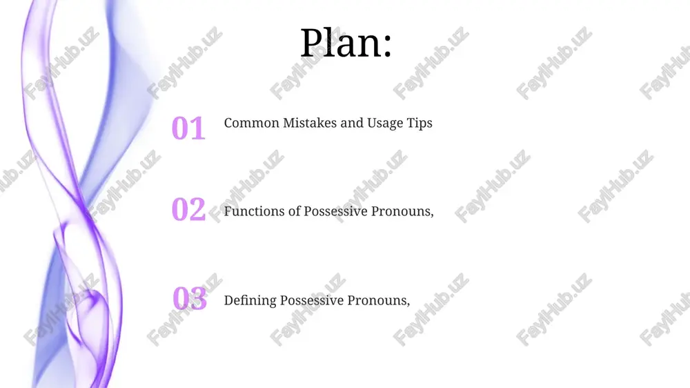 e, "mine" becomes "my," "yours" becomes "your," and "hers" becomes "her." possessive pronouns and apostrophes possessive pronouns are already possessive and don't need apostrophes. possessive pronouns show ownership (mine, yours, his, hers, its, ours, theirs). apostrophes are used to show possession for nouns (the cat's tail) but not for possessive pronouns. examples of possessive pronouns a possessive pronoun shows ownership. my, your, his, her, its, our, their. used instead of a noun and a possessive noun. possessive pronouns and plurality add text add text add text add text add text add text examples: my (singular), our (plural). they change form based on the number (singular or plural) of the possessor. possessive pronouns show ownership. possessive pronoun use in sentences 01 02 03 they replace possessive nouns (e.g., "my" instead of "my book"). examples include "mine," "yours," "his," "hers," "its," "ours," "theirs." possessive pronouns show ownership. sales 1st qtr 2nd qtr …