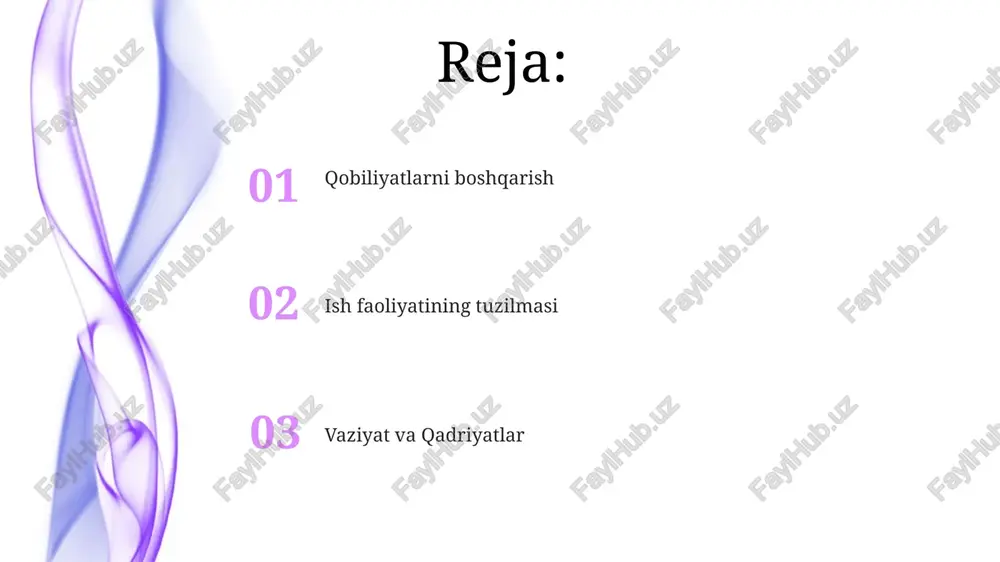 rlari va tashkilotlari bilan aloqalarni o'rnating. tomoshabinlarni ishtirok etish va o'zaro ta'sirga jalb qilish uchun imkoniyatlar yarating. meros qurish jamiyat bilan hamkorlik va aloqalarni rivojlantiring. bu auditoriya bilan munosabatlarni mustahkamlaydi va orkestrning uzoq muddatli barqarorligini ta'minlaydi. kuchli rahbarlik va jamoa qurishni rivojlantirish. bu musiqachilar va xodimlarni kuchlantiradigan hamkorlik muhitini yaratadi. aniq vizyon va strategik reja belgilang. bu orkestrning badiiy yo‘nalishini belgilaydi va kelajak uchun maqsadlar qo‘yadi. muloqot va shaffoflik barcha manfaatdor tomonlar bilan ochiq va tez-tez aloqa. shaffof qaror qabul qilish jarayonlari, aniq asoslar bilan. samaradorlikni baholash va muammolarni hal qilish uchun muntazam fikr-mulohaza mexanizmlari. kuchli jamoa qurish ochiq muloqot va hamkorlikni rivojlantirish. vazifalarni va mas'uliyatlarni aniq belgilash hurmat va ishonch madaniyatini rivojlantiring. moliyaviy boshqaruv byudjetlash va mablag' to'plash: grantlar, xayriya, chiptalar sotuvi va homiylik orqali moliyaviy resurslarni ta'minlash. daromad olish: ta'lim dasturlari, tovarlarni sotish va sheriklik kabi turli xil daromad manbalarini o'rganing. xarajatlarni boshqarish: musiqachilar, joy ijarasi, marketing va …