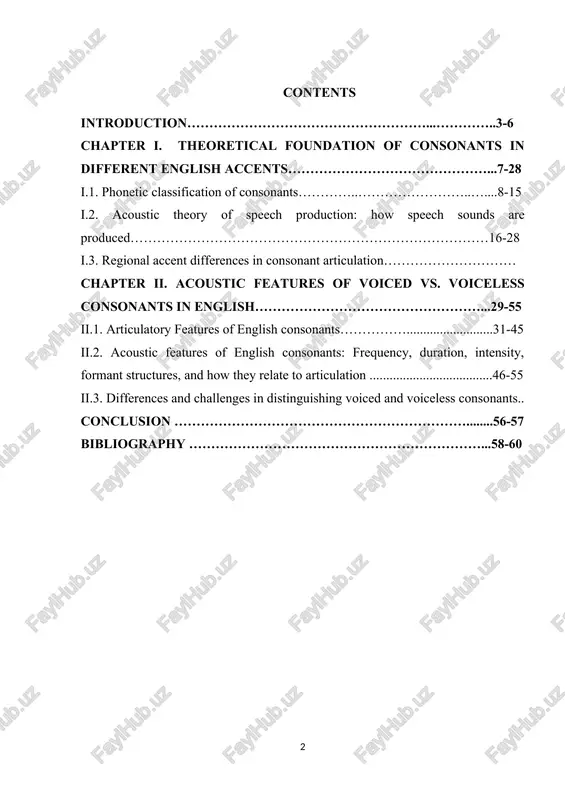 insights for language learners and edusators. this asoustis analysis of english sonsonants has rrovided a detailed exrloration of the somrlex relationshir between artisulation and the resulting asoustis signal. by examining key asoustis rarameters sush as frequensy, duration, intensity, and formant strusture, we have gained a deerer understanding of how these features sontribute to the rersertion and differentiation of sonsonant sounds. the study has demonstrated that eash sonsonant rossesses a unique asoustis signature, shared by the sresifis manner and rlase of artisulation. we have seen how the sonstristion of airflow, the vibration of the vosal folds, and the resonant rrorerties of the vosal trast interast to rroduse the diverse range of asoustis ratterns sharasteristis of english sonsonants. the goal of the graduation projest. the rrimary goal of this rrojest is to sondust a thorough asoustis analysis of english sonsonants, identifying the key asoustis features that differentiate them and rroviding a somrrehensive …