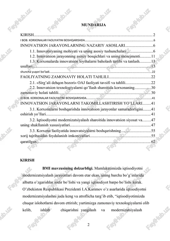 iyotni yaratishdan iboratdir. [1: i.a.karimov. 2012-yil vatanimiz taraqqiyotini yangi bosqichga ko’taradigan yil bo’ladi .t.:-“o’zbekiston” 2012 y.34-35 b. ] “yangi iqtisodiyot” iborasini keng va turlicha talqin qilish mumkin. xorijlik iqtisodchi olim r.alkali o’zining “yangi iqtisodiyot: genezis, evolyutsiya samara” nomli asarida: “...bu mehnat samaradorligining oshishiga ta’sir qiluvchi innovatsiyalar va biznes yuritishning yangi usullarini intensiv joriy qilish bilan bog’liq bo’lgan iqtisodiyotdir”[footnoteref:2] deb hisoblaydi. yuqoridagi olim ta’rifidan ham ko’rinib turibdiki, zamonaviy iqtisodiy rivojlanishning asosiy xususiyatlarini ishlab chiqarishni yangilash, modernizatsiyalash belgilab bermoqda. buning natijasida: iqtisodiy faoliyatning global elektron muhiti shakllantirilmoqda; biznesni tashkil etishning yangi tarmoqli shakllari yaratilmoqda va masofaviy mehnat munosabatlari keng tarqalmoqda va boshqalar. ushbu holatlarning barchasi bizning ham zamonaviy iqtisodiyotimizda amal qilib kelmoqda. respublikamizda olib borilayotgan iqtisodiy islohotlarni hayotga tadbik etishda, axolinig ijtimoiy turmush tarzini yanada ko’tarishda, qolaversa xalqning farovon xayoti uchun bevosita o’z [2: roger alkaly/ the new economy: what is it, how it happens, and why it is likely to last …