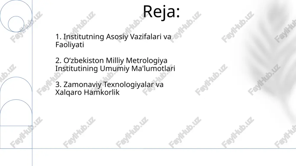 kundan kam vaqt sarflanadi, bu esa mijozlarga yuqori sifatli xizmat ko‘rsatishni ta’minlaydi. institutning sifat menejmenti tizimi 10 dan ortiq ichki auditlarni o‘tkazish orqali yillik baholanadi va muvofiqlik darajasi 98% dan kam bo‘lmagan ko‘rsatkichga ega. 6. o'lchov asboblarini tekshirish va kalibrlash kalibrlash natijalari xalqaro standartlarga muvofiq iso 17025 talablariga javob beradi va sertifikatlar 2 yil muddatga beriladi. institutda akkreditatsiyadan oʻtgan 50 dan ziyod mutaxassis yuqori aniqlikdagi uskunalar yordamida oʻlchov asboblarining aniqligi va ishonchliligini taʼminlaydi. 7. o'lchov birliklari va standartlar “o‘lchov birliklari va standartlar” bo‘limi davlat tomonidan tasdiqlangan 100 dan ortiq o‘lchov standartlarini saqlash va ularning metrologik xususiyatlarini nazorat qilish bilan shug‘ullanadi. bo‘lim 5 dan ortiq turdagi fizik kattaliklar uchun, shu jumladan uzunlik, massa, vaqt kabi asosiy kattaliklar uchun etalonlarni ishlab chiqadi va saqlaydi. 8. xalqaro hamkorlik xalqaro hamkorlik doirasida oʻtkazilgan 5 dan ortiq qoʻshma seminar va treninglar milliy mutaxassislarning malakasini oshirish hamda zamonaviy texnologiyalarni oʻzlashtirishga yordam berdi. institut xalqaro miqyosdagi 10 …