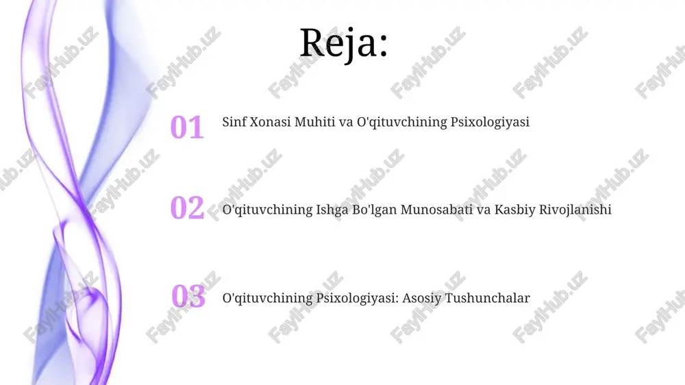 tahlil qilishi, natijalarni yozib borishi va kamchiliklarni bartaraf etish bo'yicha rejani tuzishi tavsiya etiladi. o'qituvchining sog'lig'i va farovonligi o'qituvchilarning jismoniy faolligi darajasi atigi 20% ni tashkil etadi, bu esa yurak-qon tomir kasalliklari va boshqa sog'liq muammolarining xavfini oshiradi. kasbiy yonish sindromi (burnout) o'qituvchilar orasida 45% ga yaqin kuzatiladi, bu ruhiy salomatlikka jiddiy tahdid soladi va kasbiy faoliyatdan voz kechishga olib kelishi mumkin. innovatsiyalar va psixologik moslashuvchanlik pedagogik innovatsiyalarni samarali qo'llash uchun o'qituvchilarning emotsional intellekti va o'z-o'zini boshqarish ko'nikmalarini rivojlantirish, stressga chidamliligini oshirish muhim, bu esa kamida 6 oylik maxsus treninglarni talab qilishi mumkin. innovatsiyalarni joriy etishda o'qituvchilarning psixologik moslashuvchanligi 70% ga yaqin muvaffaqiyatga ta'sir qiladi, bu esa stress darajasini nazorat qilish va qo'llab-quvvatlash mexanizmlarini yaratish zarurligini ko'rsatadi. o'qituvchining stress va emotsional holati sinfdagi tartibsizlik, o'quvchilarning kam ishtiroki va yuqori ish yuklamasi kabi stressorlar o'qituvchilarning emotsional holatiga salbiy ta'sir ko'rsatib, kayfiyat buzilishi xavfini 2 barobar oshiradi. o'qituvchilarning 70% dan ortig'i kasbiy …