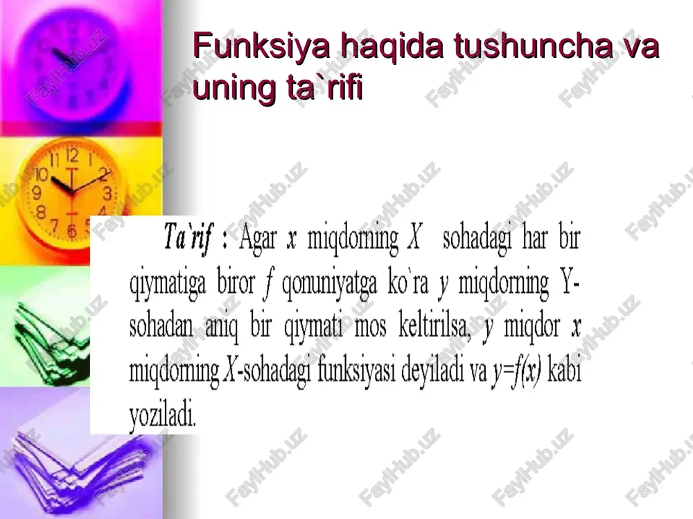 lari deyiladi. parametrik ko‘rinishda berilgan funksiyaning hosilasi