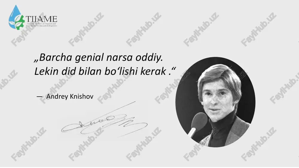 i beradi, ammo o'zaro almashish xato va kattaroq kodning biroz yuqori ehtimoli. vazifa bir vaqtning o'zida o'chirishni hisobga olgan holda cfc tilida boshqarish va dvigatelni va murakkab ishlarni muqobil ravishda yoqish uchun dastur yarating. e’tiboringiz uchun rahmat ozodov ezoz phd ezoz-1995@mail.ru mailto:ezoz-1995@mail.ru plc:ld,fbd,sfc,st,il,cfc�dasturlash tillari slayd nomer 2 reja iec 61131-3 dasturlash tillari dasturlar misoli codesys dasturida amalga oshiriladi slayd nomer 6 ld (ladder diagram)� slayd nomer 8 sfc (sequential function chart)� slayd nomer 10 fbd(function block diagram) slayd nomer 12 st(structured text) slayd nomer 14 il (instruction list) slayd nomer 16 cfc(continuous function chart) slayd nomer 18 vazifa slayd nomer 20 e’tiboringiz uchun rahmat