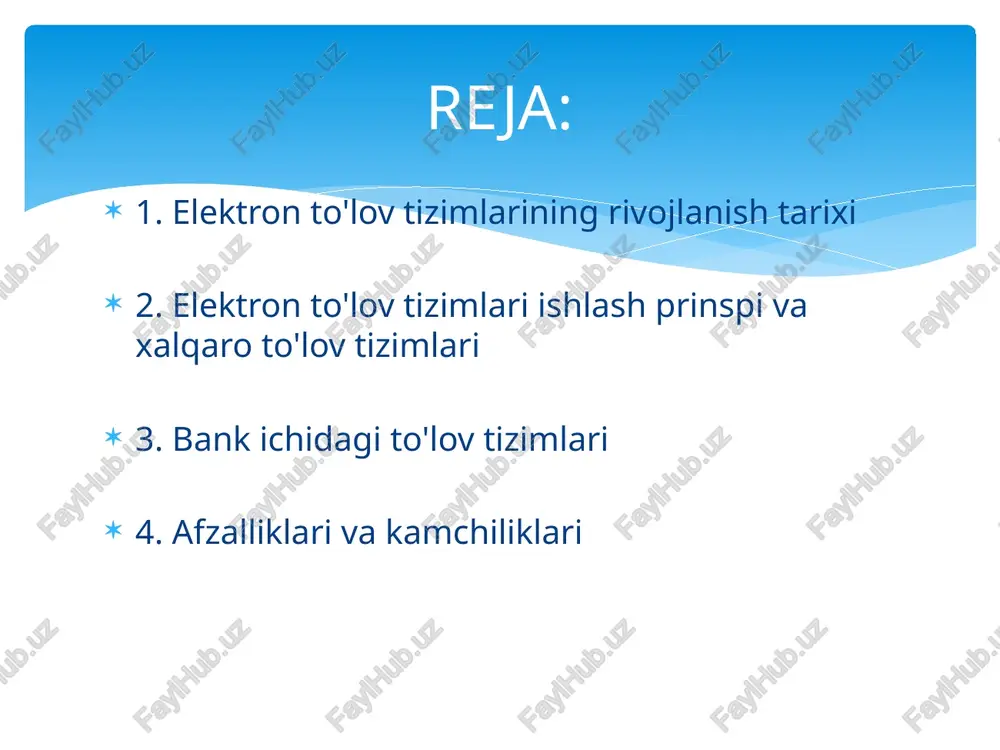 ni yaratish to'g'risida shartnoma imzolandi. muhimi shundaki, shartnoma rossiya va ukraina dasturchilari o'rtasida tuzilgan. bugungi kunda elektron to'lov tizimlarini rivojlantirish uchun asosiy vosita aloqa sohasini rivojlantirish: internet texnologiyalari, mobil aloqa hizmatlari va banklarning ishi hisoblanadi. to'lov tizimi bu moliyaviy sheriklar: banklar, muassasalar, do'konlar va boshqalar o'rtasidagi bitimlar va hisob-kitoblarni almashish tizimidir. keng ma'noda, bu xaridor va sotuvchi o'rtasidagi vositachilar. to'lov tizimining funktsiyalari bank kartalari yordamida pul mablag'larining barqaror aylanishidan iborat. plastik karta bilan to'lovni amalga oshirayotganda, maxsus terminal xaridorning pul mablag'larini o'z bankiga o'tkazish to'g'risida so'rov yuboradi va u erdan kerakli miqdorni sotuvchining hisobiga o'tkazadi. barcha hisobkitoblar real vaqt rejimida amalga oshiriladi va 10 soniyadan oshmaydi. davlat ichida, kredit muassasasi ichida va davlatlar o'rtasidagi pul muomalasini boshqaruvchi ko'plab to'lov tizimlari mavjud. internet orqali to'lovlarni amalga oshirish uchun elektron to'lov tizimlari ham mavjud. xalqaro to'lov tizimlari barcha mamlakatlardagi moliyaviy aylanmalarga kirishni ta'minlaydi, bu sizga hududlar va hududlarni hisobga olmagan holda xaridlar …