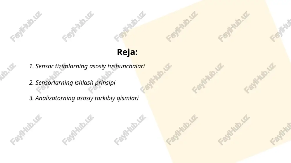 tseptordan po‘stloq osti markazlari, keyin esa yarimsharlar po‘stlog‘iga o‘tkazadi. 3.analizatorning po‘stloq markazida kelayotgan qo‘zg‘olishlar tahlil qilinadi va boshqa markazlar bilan aloqalar paydo bo‘ladi. markaz qancha yuqori joylashsa, qo‘zg‘olishlar shuncha nozik taxlil qilinib ma’lum bir sezgi paydo bo‘ladi. ... t.me/slaydai_bot sezgilar ikki guruhga bo‘linadi: 1. atrof muhitdagi hodisalar va predmetlarning xususiyatlarini sezish (og’riq, bosim va harorat sezgisi, eshitish, ko‘rish, tam bilish, hid bilish sezgisi). 2. tananing ayrim qismlari harakati va ichki a’zolar holatini sezish (harakat sezgisi, tana muaozanati sezgisi, a’zolar va to‘qimalar sezgisi). shularga asosan sezgi a’zolari ikki guruhga bo‘linadi. 1. tashqi sezgi a’zolari impulsni ekstraretseptorlardan qabul qiladi. ular beshta: teri sezgisi, eshitish, ko‘rish, tam bilish va hid bilish a’zolari. 2. ichki sezgi a’zolari: a) impulslarni propriotseptiv sohadan: mushaklar, bo‘g‘imlar va muvozanat a’zosi (ichki quloq) propriotseptorlaridan qabul qiluvchi. b) intratseptiv soha ichki a’zolar va qon tomirlardagi interoretseptorlardan qabul qiladi. ichki a’zolardan keluvchi impulslar mutadil holatda sezilmaydi. ular ma’lum bir kasalliklarda og‘riq …