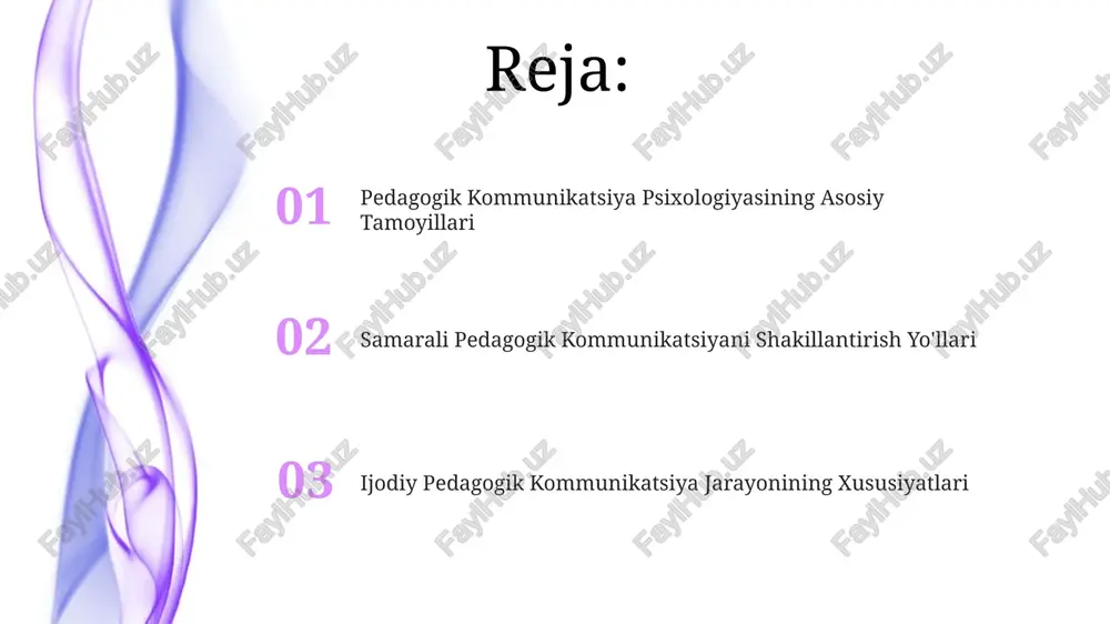 tirish, bu o'qituvchilarga o'z uslublarini doimiy ravishda o'zgartirib borish imkonini beradi. ijodkor o'qituvchilarning 70% dan ortig'i o'quv jarayoniga 3 yoki undan ortiq turdagi ijodkorlik uslublarini qo'llaydi, bu esa o'quv natijalarini sezilarli darajada yaxshilaydi. interfaol o'qitish metodlari interfaol o'qitish metodlari, masalan, “miya hujumi” (brainstorming) yordamida talabalarning 5-7 daqiqada 20 dan ortiq g'oya yaratish imkoniyatini beradi va shu orqali ijodiy fikrlashni rivojlantiradi. "simulyatsiya" kabi interfaol usullar murakkab jarayonlarni 70% ga yaqin aniqlikda modellashtirib, talabalarga amaliy ko'nikmalarni 1,5-2 barobar tez o'rganish imkonini beradi. samimiy muloqotning ahamiyati o'qituvchi va o'quvchi o'rtasidagi 5 dan ortiq samimiy aloqa kanallarini (og'zaki, yozma, imo-ishoralar) faollashtirish, o'zaro tushunishni va bilim o'zlashtirishni sezilarli darajada yaxshilaydi. samimiy muloqot, metakognitiv jarayonlarni (o'z fikrlarini tahlil qilish, muammo hal qilish) 30% gacha tezlashtirib, o'quvchilarning mustaqil o'rganish ko'nikmalarini rivojlantirishga yordam beradi. pedagogik kommunikatsiyani baholash samarali pedagogik kommunikatsiyani baholash uchun, kamida 10 ta talabadan iborat fokus-guruhlar yordamida sifatli va miqdoriy ma'lumotlar to'plash kerak. pedagogik kommunikatsiyani baholashda, …