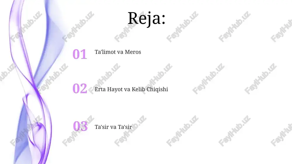 ammadning zamonidagi, islomgacha bo'lgan arabistonda yashagan allohga sadoqatli ibodat qiluvchi edi. ilm izlash safar uvaysiyning safari bilim izlash va to'g'ri yo'lni tanlashning ahamiyatini ko'rsatuvchi ilhomlantiruvchi misoldir. u katta ruhoniy mashgʻulotlar hayotida yashadi, islom va uning taʼlimotlarini chuqurroq tushunishga intilib. uvaysiy payg'ambar muhammadning sahobasidan bo'lib, taqvosi va ilm izlashga bo'lgan sadoqati bilan mashhur edi. zamonaviy dunyoda uvaysıy uvaysiyning merosi zamonaviy izlovchilarni o'zlarining ruhiy rivojlanish va o'zini anglash sayohatlariga kirishga ilhomlantiradi. uvaysiy - haqiqat va bilim izlashga bag'ishlangan hayotni o'zida mujassamlashtirgan ruhiy shaxs. uning ta'limotlari ichki tozalik, o'zini o'zi tanqidiy o'rganish va ilohiy bilan to'g'ridan-to'g'ri aloqa o'rnatishning muhimligini ta'kidlaydi. uvaysiy ta'siri sufiylikka uvaysiy afsona qahramoni, ehtimol tarixiy shaxs boʻlib, choʻlda yolgʻiz hayot kechirgan, maʼnaviy yorugʻlikni izlagan va insonlar bilan aloqadan qochgan. uvaysiyning hayoti va ta'limotlari sufizmning dastlabki rivojlanishiga, xususan ichki ruhiy poklanish va xudoga yaqinlashishga katta ta'sir ko'rsatgan deb ishoniladi. uning mavjudligi haqida tasdiqlangan tarixiy dalillar bo'lmasa ham, uning hikoyasi sufizmda mashhur …