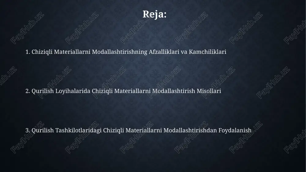 rni kamaytirishga yordam beradigan, materiallarni aniq hisoblash va optimallashtirishni ta'minlaydigan, strip materializatsiya yondashuvi eko-do'stona qurilish amaliyotini qo'llab-quvvatlaydi. qurilish materiallarini yetkazib berish vaqtini 15-20% ga qisqartirishga yordam beradigan, "just-in-time" yetkazib berish tizimini qo'llab-quvvatlaydigan, strip materializatsiya texnologiyalaridan foydalanish samaradorligini oshiradi. ishlab chiqarish jarayonlarini tartibga solish "strip materialization" yordamida resurslarni optimal taqsimlash orqali, o'rtacha 20% gacha material chiqindilarini kamaytirish va 30% gacha ishchi kuchi samaradorligini oshirish mumkin. ishlab chiqarish jarayonlarini tartibga solishda, 5 dan ortiq bosqichli loyihalarda "strip materialization" texnologiyasini qo'llash xarajatlarni 15% ga kamaytirishga va bajarilish muddatlarini 10% ga qisqartirishga yordam beradi. xarajatlarni optimallashtirish loyihaning boshlanishidan oldin aniq hisob-kitoblar va rejalashtirish orqali chiqindilarni 5-10% ga kamaytirish va xarajatlarni optimallashtirish mumkin. strip materializatsiyasi transport xarajatlarini 10-20% ga qisqartirishga yordam beradi, chunki materiallarni etkazib berish va saqlash samaradorligi ortadi. texnologiya va usul tanlash 5 dan ortiq turdagi yupqa materiallarni ishlatishda, ularning moslashuvchanligi va mustahkamlik koeffitsiyentlarini hisobga olgan holda, material tanlash algoritmini qo'llash samaradorlikni 15% …