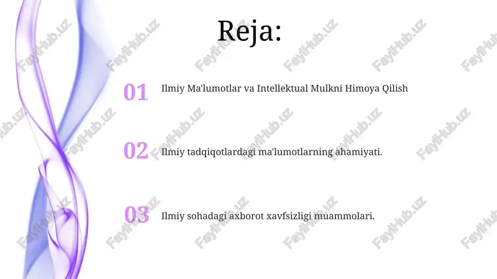 er josuslik. maxfiy tadqiqot topilmalari va intellektual mulkni oshkor qiluvchi ma'lumotlar buzilishi. intellektual mulkiy huquqlari va tadqiqot ma'lumotlari tadqiqot ma'lumotlarining maxfiyligini, yaxlitligini va mavjudligini saqlash. ilmiy bilimlarni rivojlantirish uchun tadqiqot ma'lumotlaridan mas'uliyatli foydalanish va ulashishni ta'minlash. xavfsizlik haqida xabardorlik va o'qitish kuchli axborot xavfsizligi siyosati va nazoratni amalga oshirish ma'lumotlar yaxlitligini va maxfiyligini saqlash uchun muhimdir. o'quv va xabardorlik dasturlari tadqiqotchilarni xavfsizlik xatarlari va eng yaxshi amaliyotlar haqida o'rgatadi. tadqiqot ma'lumotlarining xavfsizligi va maxfiyligi ma'lumotlar xavfsizligi qonunchiligiga rioya qilishni ta'minlash. ilmiy tadqiqotlarda sezgir ma'lumotlarni himoya qilish. axborot xavfsizligi siyosati va tartiblari ma'lumot xavfsizligi amaliyotlariga kirish nazorati, shifrlash, ma'lumotlarni zaxiralash va xavfsizlik bo'yicha o'qitish kiradi. ma'lumot xavfsizligi siyosatlari va protseduralari ilmiy ma'lumotlarning maxfiyligi, to'g'riligi va mavjudligini ta'minlaydi. ilmiy tadqiqotlardagi ma'lumotlarning ahamiyati. 01 02 ma'lumot almashish hamkorlikni rivojlantiradi va ilmiy taraqqiyotni tezlashtiradi. ma'lumot ilmiy taraqqiyotni quvvatlaydi, kashfiyot va tasdiqlashni ta'minlaydi. sales 1st qtr 2nd qtr 100 0 sales 1st qtr 2nd qtr …