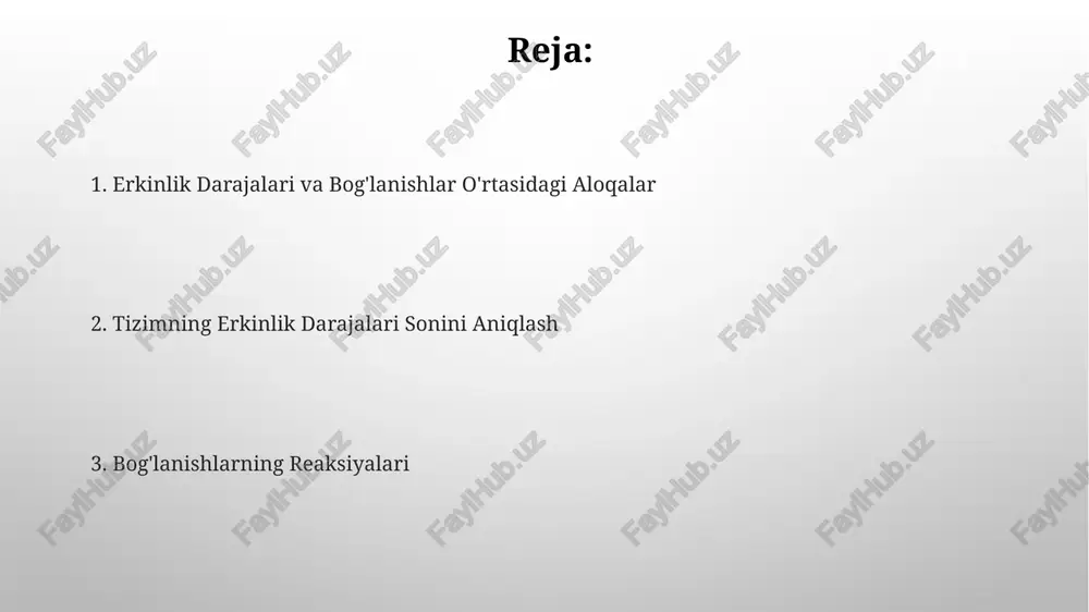 tizimning erkinlik darajalarini aniqlash usullari - Page 2