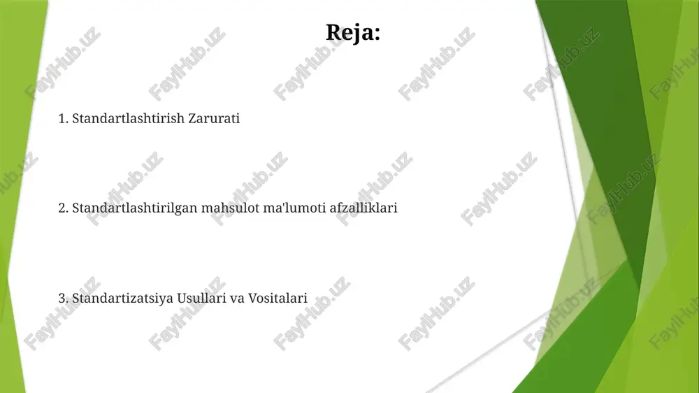 lgan mahsulot klassifikatsiya tizimi. gs1 standartlari: mahsulotlarni aniqlash va ma'lumotlarni sinxronlashtirishning global tizimi. qiyinchiliklar va cheklovlar bir nechta manba va formatlarda ma'lumotlar birligini saqlash. murakkab mahsulot xususiyatlarini ushlash va ifodalashdagi qiyinchiliklar. mahsulot ma'lumoti kodlash uchun universal standartning yo'qligi. xulosa va savollarga javoblar standartlashtirish turli platformalarda mahsulot haqida bir xil ma'lumotni ta'minlaydi. kodlash mahsulot ma'lumotlarini samarali saqlash, olish va tahlil qilish imkonini beradi. standartlashtirish va kodlash aloqani yaxshilaydi, xatolarni kamaytiradi va umumiy mijozlar tajribasini oshiradi. kelajakdagi tendentsiyalar va yangiliklar mahsulot ma'lumotlari formatlari va taksonomiyalarining moslashish va ma'lumot almashinuvi uchun standartlashtirilishi. xavfsiz va shaffof mahsulot ma'lumotlarini boshqarish va kuzatish uchun blokkayn texnologiyasi. avtomatlashtirish va shaxsiylashtirish uchun ai bilan ishlaydigan mahsulot ma'lumotlarini boshqarish tizimlari. gtinlar va mahsulot identifikatsiyasi gtinlar mahsulotlarni kuzatish va aniqlash uchun beriladigan noyob identifikatorlardir. standartlashtirish ma'lumotlar almashinuvining bir xilligini ta'minlaydi va ta'minot zanjiri bo'ylab mahsulotni boshqarishni soddalashtiradi. mahsulot ma'lumotlarini kodlash manfaatdor tomonlar o'rtasida samarali aloqa va ma'lumot almashishni ta'minlaydi. standartlashtirish …