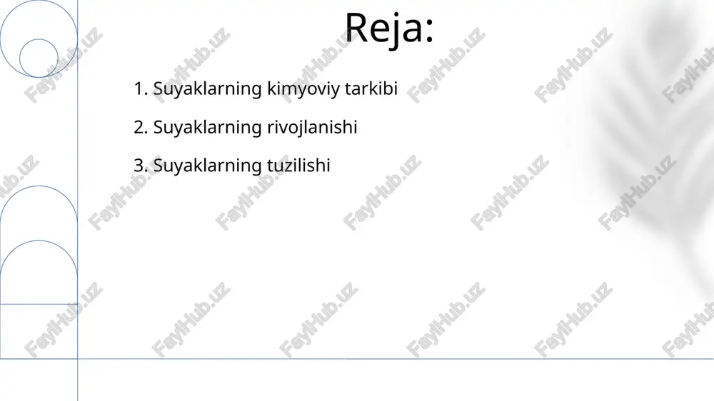 bi minerallarning yetarli miqdordagi mavjudligi bo'lib, ular suyak matritsasining 60-70% ni tashkil qiladi. 6. suyakning o'sishi va rivojlanishi suyak rivojlanishi ikki xil jarayon – intramembranoz va endoxondral ossifikatsiya orqali sodir bo'ladi, bu yerda intramembranoz ossifikatsiya tekis suyaklarni, endoxondral ossifikatsiya esa uzun suyaklarni hosil qiladi. suyaklarning mineral tarkibi, taxminan 60-70% gidroksiapatit kristallaridan iborat bo'lib, qolgan qismi organik matritsadan, asosan i tip kollagen va boshqa proteinlardan iborat. 7. suyakdagi boshqa minerallar suyak tarkibida kaltsiy fosfatdan tashqari, taxminan 10% magniy, natriy va karbonat kabi boshqa minerallar mavjud boʻlib, ular suyakning mustahkamligi va tuzilishiga hissa qo'shadi. suyaklarning mineral tarkibida 0,2-0,5% miqdorida ftorid mavjud boʻlib, u suyak toʻqimasining qattiqligiga va kaltsiy almashinuvida muhim rol o'ynaydi. 8. suyakning rivojlanishi suyaklarning intramembranoz rivojlanishi, masalan, bosh suyagining tekis suyaklarida, mezenxima hujayralarining to'g'ridan-to'g'ri osteoblastlarga differensiatsiyasi orqali 8 haftadan boshlab boshlanadi. suyakning rivojlanishi va o'sishi, o'sish omillarining, jumladan, o'sish gormoni va jinsiy gormonlarning ta'siri ostida 20 yoshgacha davom etadi, keyin …
