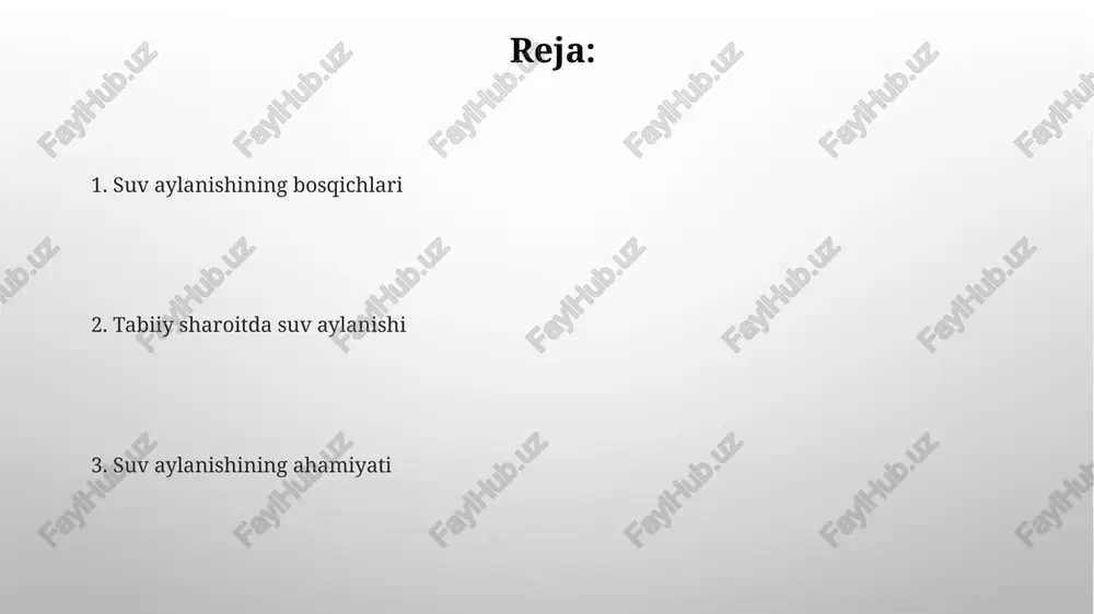 va bulut hosil boʻlishi kondensatsiya jarayoni havo harorati 100% nisbiy namlikka yetganda yuz beradi, bu esa taxminan 10¹⁴ dan ortiq suv molekulalarining birlashishiga olib keladi. bulutlarning vertikal rivojlanishi (cumulonimbus) 10 km balandlikka yetishi mumkin va unda kuchli yogʻingarchiliklar, hatto doʻl ham yuz berishi mumkin. e'tiboringiz uchun rahmat @taqdimot_robot image3.png image4.jpg image5.jpg image6.jpg image7.jpg image8.jpg image9.jpg image1.png