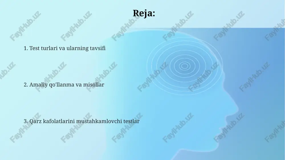 arini (masalan, rentabellik, aktivlar aylanishi) hisoblash va 3 yillik davr uchun tahlil qilish orqali kompaniyaning moliyaviy barqarorligini baholash mumkin. qisqa muddatli va uzoq muddatli qarzlarning nisbatini hisoblash va solishtirish orqali kompaniyaning likvidlilik darajasini va to'lovga layoqatliligini aniqlash mumkin, bu esa kredit beruvchilar uchun muhim ahamiyatga ega. aktivlar va majburiyatlar balansini tahlil qilib, kompaniyaning kapitalizatsiya darajasini va moliyaviy xavflarini aniqlash orqali, 5% dan kam bo'lgan o'z kapitalining ulushini aniqlash mumkin. kafolatni mustahkamlovchi testlarning umumiy tasnifi muvaffaqiyatli kafolat uchun kamida 5 turdagi testlarni (birlik, integratsiya, tizim, qabul qilish va xavfsizlik testlari) bajarish va natijalarni tahlil qilish kerak, bu esa xavflarni 20% ga kamaytirishga yordam beradi. kafolatning samaradorligini oshirish uchun avtomatlashtirilgan testlar (masalan, api testing yoki ui testing) qo'llanilishi, bu esa test jarayonini 3 barobar tezlashtirishi mumkin. kafolatni mustahkamlovchi testlarning 3 ta asosiy turi mavjud: stress-testlar (maksimal yuklamalarni tekshirish), regress-testlar (yangilanishlardan keyingi xatolarni aniqlash) va funksiyonal testlar (asosiy funksiyalarni tekshirish). qarzdorning to'lov qobiliyatini …