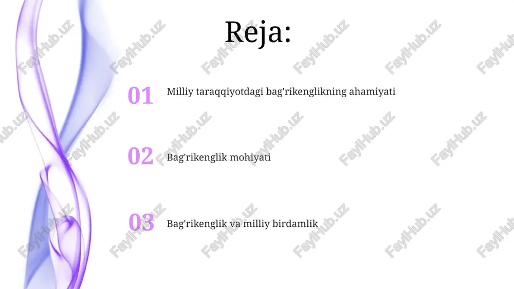 shga ijobiy ta'sir ko'rsatadi. ijtimoiy tadqiqotlar shuni ko'rsatadiki, bag'rikenglik yuqori bo'lgan hududlarda jinoyatchilik darajasi 15% ga pastroq. bag'rikenglikka tahdidlar va ularga qarshi kurash bag'rikenglikka tahdid soladigan asosiy omillar orasida 3 ta asosiysi: diniy ekstremizm, milliyatchilik va ijtimoiy tengsizlik hisoblanadi, ularning har biri milliy birlikka tahdid soladi. bag'rikenglikka qarshi kurashda 5 yildan ortiq davom etgan davlat dasturlari natijasida ijtimoiy bag'rikenglik darajasi 15% ga oshganini ko'rsatuvchi statistik ma'lumotlar mavjud. bag'rikenglikni targ'ib qilish strategiyasi bag'rikenglikni targ'ib qilish strategiyasi 5 yillik davrga mo'ljallangan bo'lib, 15 ta aniq ko'rsatkich va 30 dan ortiq dasturlarni o'z ichiga oladi. o'zbekiston aholisining 70% dan ortig'i strategiyadagi bag'rikenglikni mustahkamlashga qaratilgan tashabbuslarni qo'llab-quvvatlaydi deb taxmin qilinmoqda. bag'rikenglik madaniyatini shakllantirish o'zbekiston respublikasining konstitutsiyasi va qonun hujjatlarida bag'rikenglik va tolerantlik tamoyillari mustahkam o'rin egallab, 20 dan ortiq moddalar orqali ularning himoyasi va rivojlanishi kafolatlanadi. bag'rikenglik madaniyatini shakllantirishda ommaviy axborot vositalarining roli beqiyos bo'lib, ular orqali kamida 30% ga teng ijtimoiy reklamalar va …