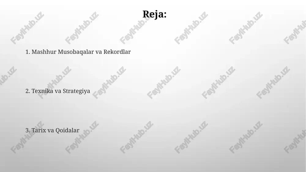 exnikasi muhim ahamiyatga ega. bu mushaklarga kislorod yetkazib berishni yaxshilaydi va charchoqni kamaytiradi, bu esa 15-20% gacha kuch koʻrsatkichlarining oshishiga olib kelishi mumkin. arqon tortishda gʻalaba qozonish uchun jamoaning oʻrtacha ogʻirligi 75 kg dan yuqori boʻlishi va har bir ishtirokchining maksimal kuch koʻrsatkichi kamida 300 kg ni tashkil etishi maqsadga muvofiqdir. qoidalar va jihozlar maydonning o'lchamlari xalqaro standartlarga muvofiq 4 metr kenglikda va uzunligi cheklanmagan bo'lishi kerak. halq tortishish musobaqasida odatda 8 kishidan iborat ikkita jamoa ishtirok etadi va har bir jamoa a’zolari maxsus poyabzal kiyishi shart. xavfsizlik choralari arqonning mustahkamligi va diametri 20-25 mm dan kam bo'lmasligi kerak, aks holda uzilish xavfi ortadi va jarohatlar olish ehtimoli yuqori. ishtirokchilar soni teng bo'lishi va har bir jamoa kamida 5 kishidan iborat bo'lishi zarur, aks holda jarohatlanish xavfi ortadi. afzalliklari va kamchiliklari musobaqa o'tkazish uchun katta maydon va maxsus jihozlar (arqon, belgilash chiziqlari) talab etiladi, bu esa xarajatlarni oshiradi va joy …