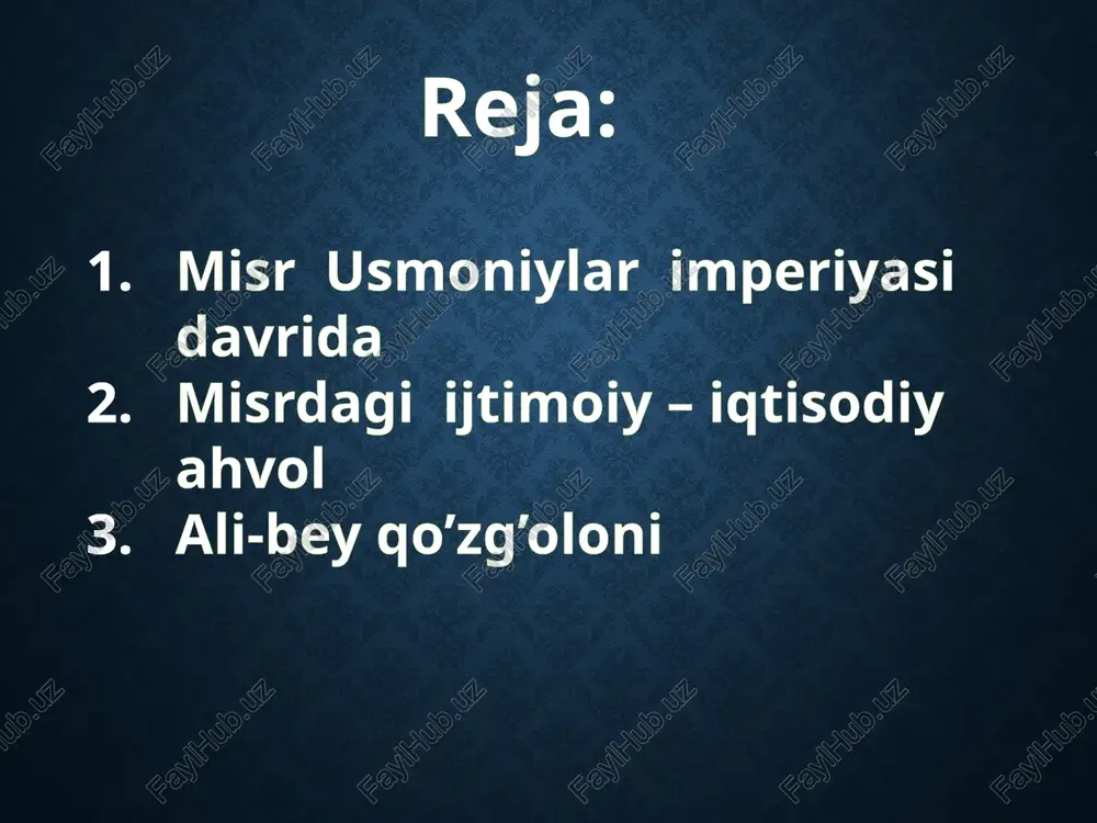 at kengashi ( devon) va usmonli va mahalliy korpusdan iborat qo'shin yordam beradi ibrohim posho sulaymon i xvii asrga kelib unvonga ega bo'lgan alohida elita asosan mamluklardan iborat boʻlgan bek paydo boʻlgan edi . bu beklar hech qanday maxsus lavozimlarda ishlamagan, ammo shunga qaramay usmonli hukumati tomonidan maosh to'langan. elita qullarni sotib olish, ularga harbiy ta'lim berish, keyin ularni ozod qilish huquqi bo’lgan. xvii asr usmonli imperiyasining barcha viloyatlari uchun muhim o'zgarishlar davri bo'ldi, chunki imperiya xv asr o'rtalaridan xvi asr oxirigacha davom etgan uzluksiz hududiy kengayish bosqichini yakunladi. ushbu kengayish bosqichining tugashi yaqin vaqtgacha usmonli imperiyasining tanazzulining boshlanishi sifatida talqin qilingan. ammo tanazzul paradigmasining tanqidiy qayta ko'rib chiqilishi usmonli imperiyasining ba'zi tarixchilarining sulton sulaymon i (1520-66) davridagi imperatorlik oltin davri tushunchasidan voz kechishga va usmonli tarixining yo'nalishini nuqtai nazardan qayta ko'rib chiqishga olib keldi. misrda ijtmoiy- iqtisodiy ahvol misrda asosiy ekin dukkakli ekinlar hisoblangan. qishloq xo’jaligi ekinlari bug’doy, arpa, …