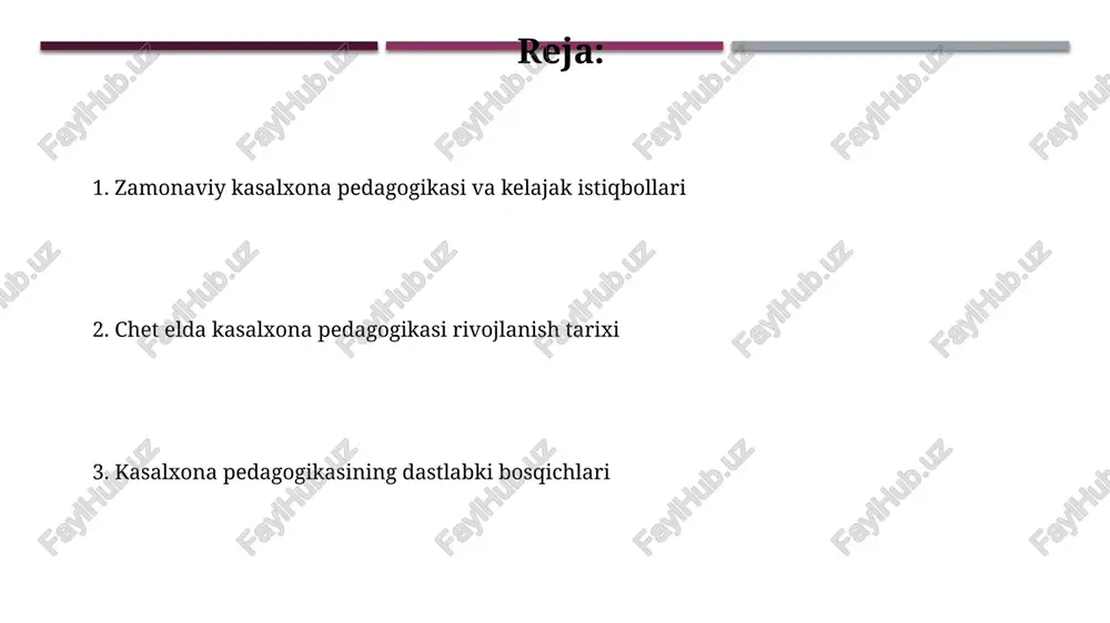da kasalxona pedagogikasi rivojiga sezilarli hissa qo'shdi. kasalxona pedagogikasi va bemorlarning sog'lig'i qo'llaniladigan kasalxona pedagogikasi uslublari, masalan, rol o'ynash o'yinlari yoki interaktiv ta'lim vositalari, bemorlarning bilim va malakalarini 2-3 baravar oshirishi mumkin. bemorlarning o'z kasalliklari haqida bilish darajasi va ularning davolanish jarayoniga faol ishtiroki o'rtasida ijobiy korrelyatsiya kuzatiladi, bu esa sog'lomlashish natijalarini yaxshilaydi. kasalxona pedagogikasi va texnologiyalar xorijiy mamlakatlardagi tibbiyot muassasalarida kasalxona pedagogikasi dasturlarini baholash uchun standartlashtirilgan testlar va kuzatuv protokollari, masalan, "o'quv natijalari baholash ko'rsatkichlari" (outcome assessment indicators) kabi vositalardan foydalaniladi. 1990-yillardan boshlab, rivojlangan mamlakatlardagi kasalxonalarda bemorlarga yo'naltirilgan pedagogika yondashuvi (patient-centered approach) keng tarqaldi, bu esa bemorlarning o'z sog'lig'ini boshqarishga jalb qilinishini oshirdi. erta kasalxona ta'limi tizimlari nemis tibbiyot maktablari 1870-yillardan boshlab shifokorlarni kasbiy etika, bemorlar bilan muloqot va psixologiya bo'yicha maxsus kurslar bilan ta'minlab, yaxlit yondashuvni joriy etgan. erta kasalxona ta'limi tizimlarida 19-asr oxiri va 20-asr boshlarida amaliy mashg'ulotlarga asoslangan o'quv dasturlari keng qo'llanilgan bo'lib, nazariy bilimlar amaliyot …
