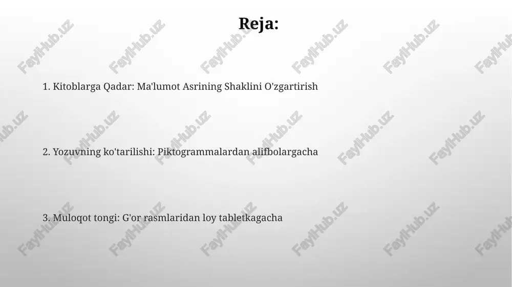 bu qadimgi tsivilizatsiyalarning rivojlanishiga hissa qo'shdi. papyrus, chidamli va koʻp qirrali yozuv materiali, qadimgi dunyoning bilimlarni yozib olish va tarqatish qobiliyatini inqilob qildi. e'tiboringiz uchun rahmat @taqdimot_robot image3.png image4.jpg image5.jpg image6.jpg image7.jpg image8.jpg image9.jpg image10.jpg image1.png