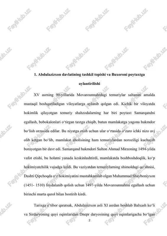 aga muhammad shayboniyxon asos solgan bo‘lib, xv-asr oxiri va xviasr boshlarida toju-taxt uchun o‘zaro kurashayotgan temuriy shahzodalarning o‘zaro nizolari oqibatida movarounnahrning asosiy shaharlari: samarqand va buxoroni osonlik bilan egallab, yangi davlatga asos soldi. keyinchalik movarounnahrning qolgan hududi va xuroson ham bu davlat tarkibiga kiritildi. ismoil i safaviy bilan bo‘lgan jangda shayboniyxon o‘ldirilgach, 1510-yil ubaydullaxon dushmanga qarshi kurashga otlandi. 1511-yilda bo‘lgan jangda engilgan ubaydullaxon va ko‘chkunchixon, samarkand hokimi suyunchxo‘jaxon, shuningdek, muhammad temur sulton va jonibek sulton o‘z yaqinlari bilan turkiston shahriga chekinadilar. 1512-yil 28 aprelda ko‘li malik jangida ubaydullaxon g‘alaba qozonib, buxoro va samarqandni egallaydi. 1512-yil bahorida ubaydullaxonning shijoati natijasida movarounnahr yana abdulazizxon qo‘liga o‘tdi. biroq ismoil i yuborgan najmi soniy boshchiligidagi 60 ming kishilik safaviylar qo‘shiniga suyangan bobur 1512- yil kuzida g‘uzor va qarshini egallaydi. najmi soniy qo‘shini g‘ijduvonni qamal qilishga kirishdi. ubaydullaxon va jonibek sulton karmanaga, kuchkunchixon va temur sulton miyonqolga chekinib, hal qiluvchi jangga tayyorgarlik ko‘rishadi. 1512-yil 24 …